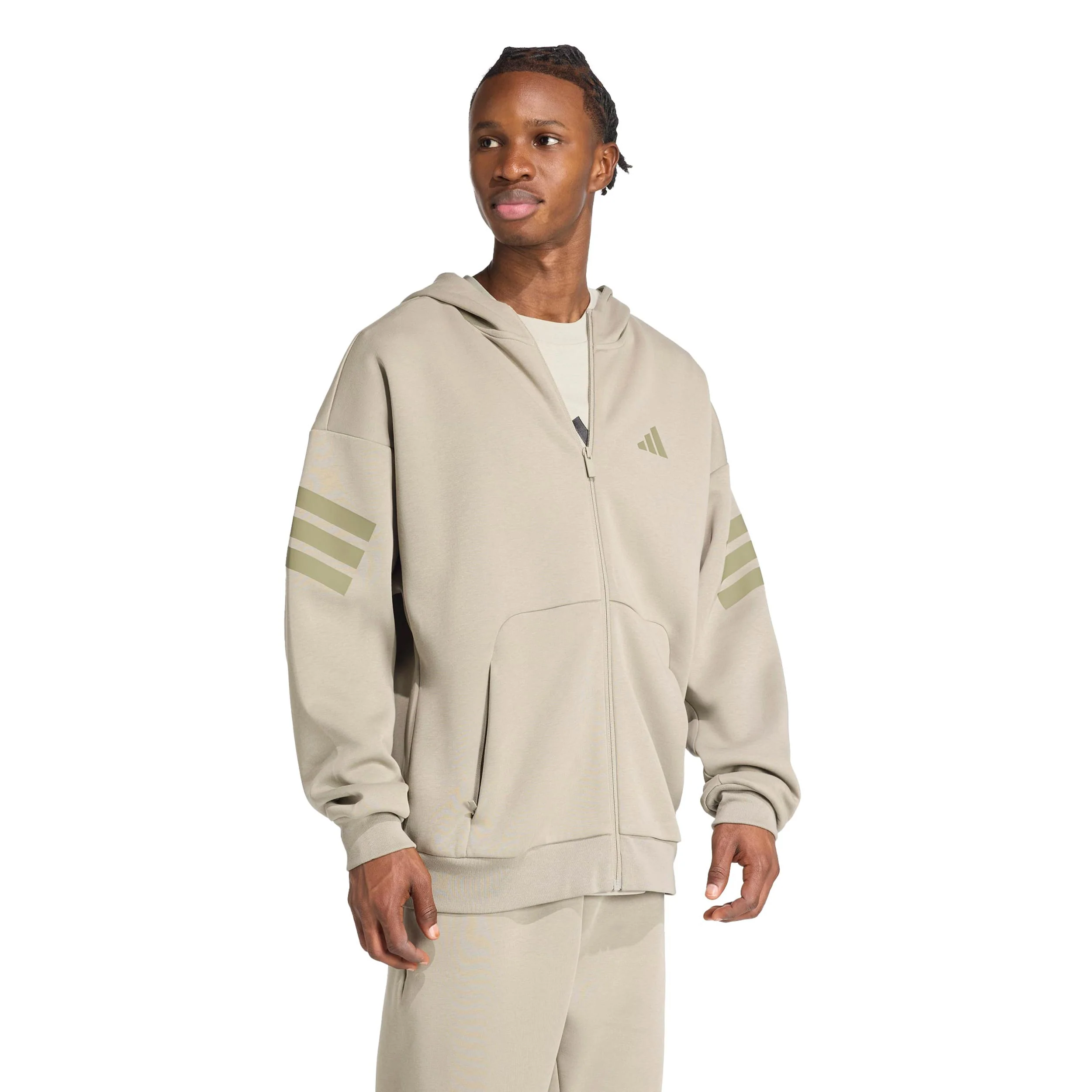 3Stripes Full-Zip Trainingsjack Heren-beige - Image 4