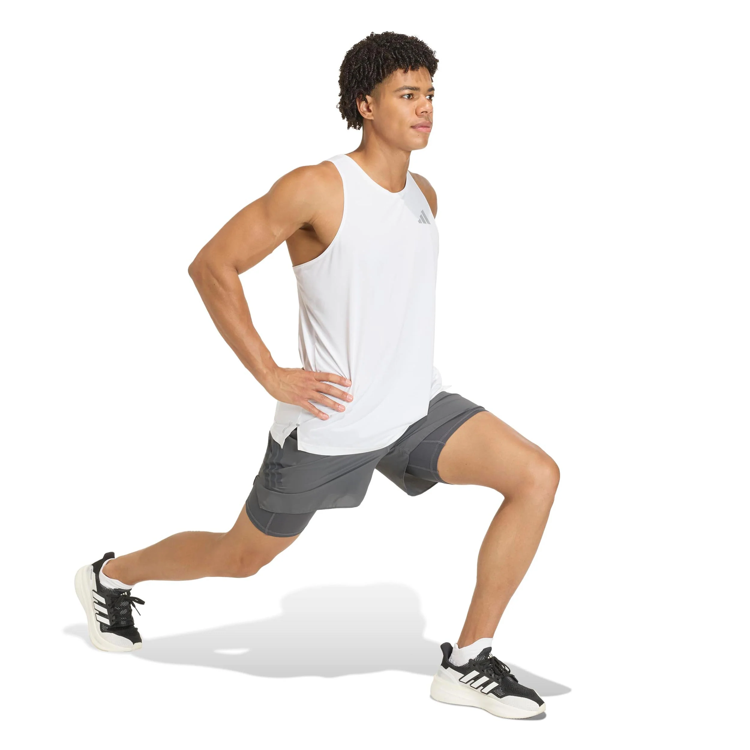 adi365 2in1 Hardloopshorts Heren-grijs - Image 4