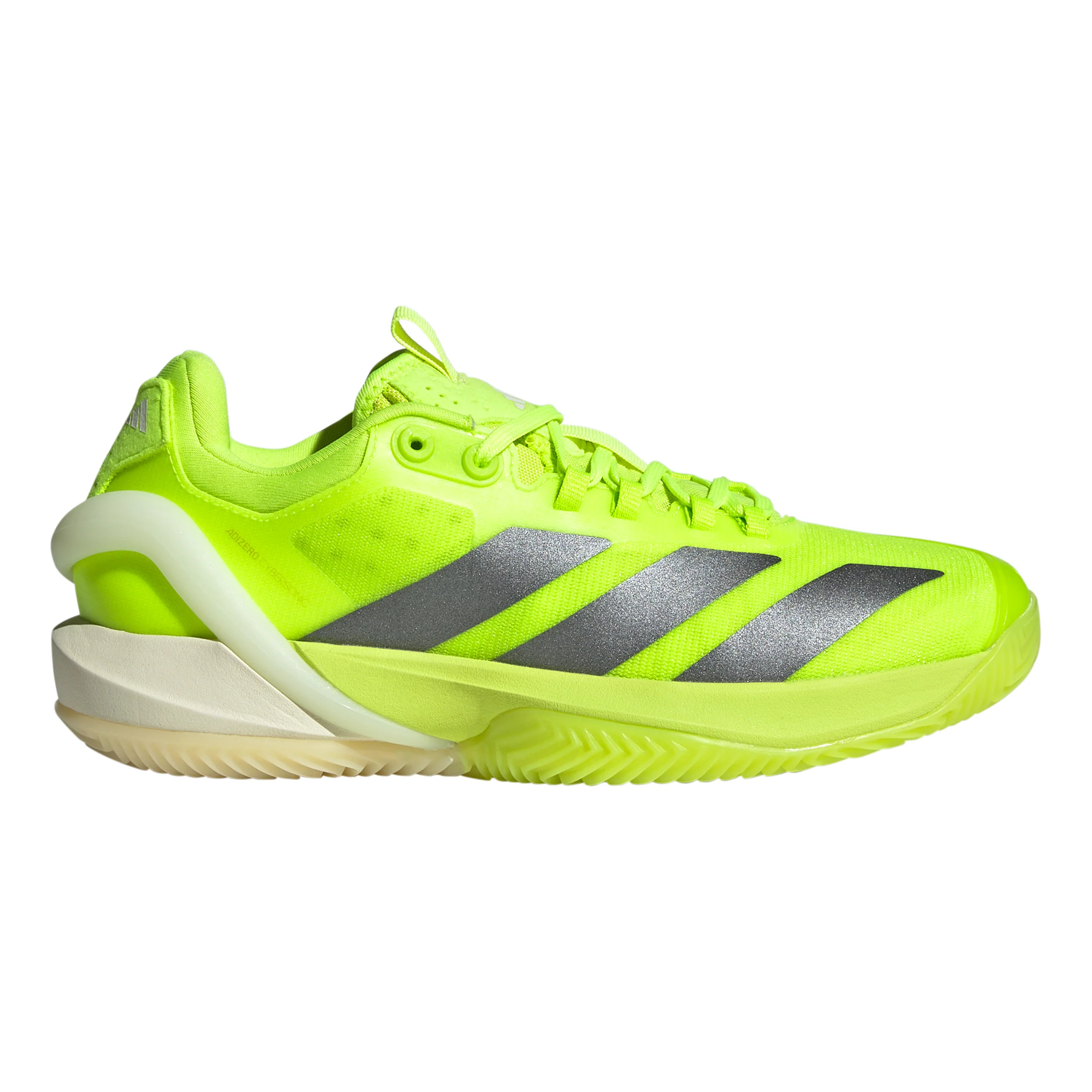 adizero Cybersonic Gravelschoen Dames - limoen, zilver