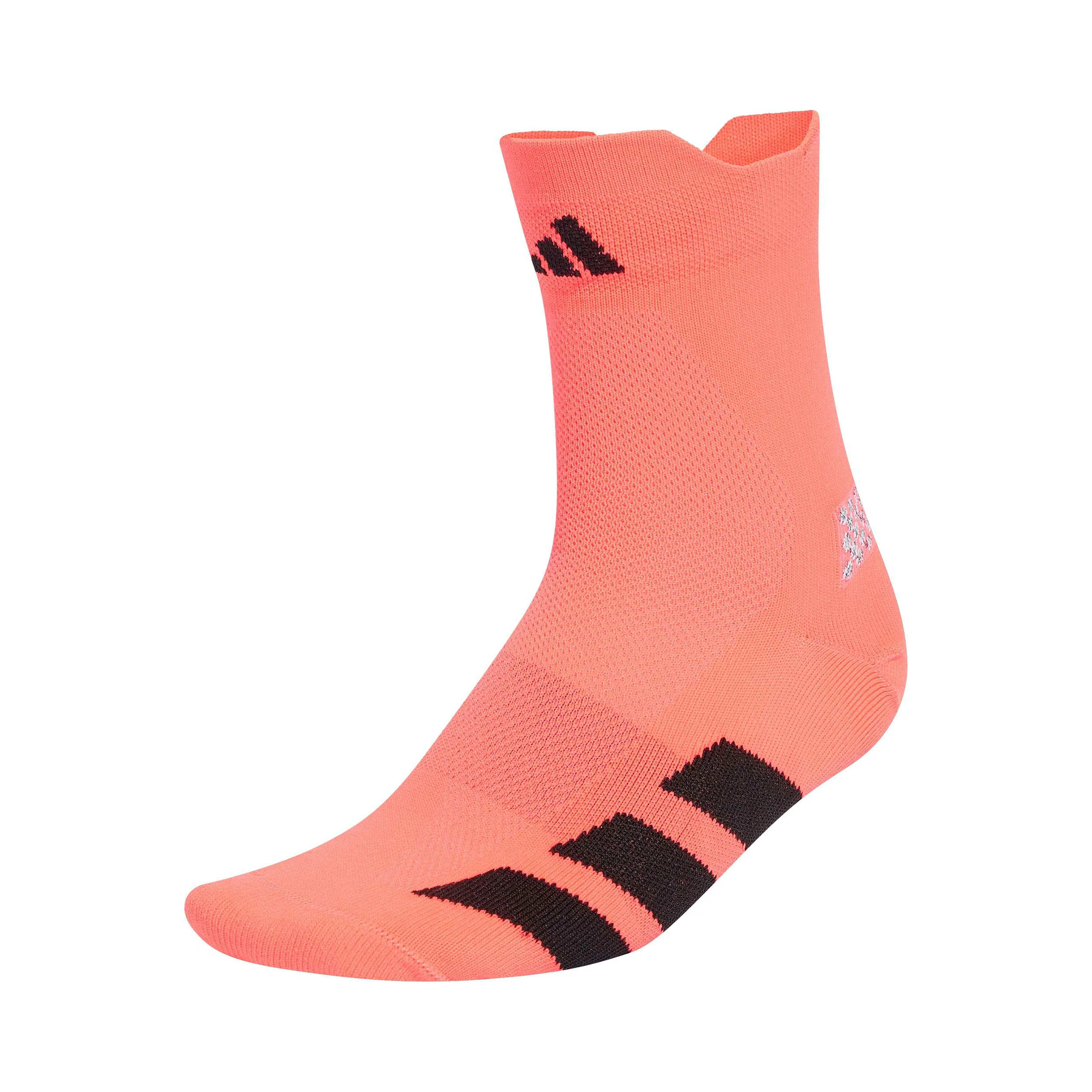 adizero Quarter Hardloopsokken Unisex - koraal, zwart