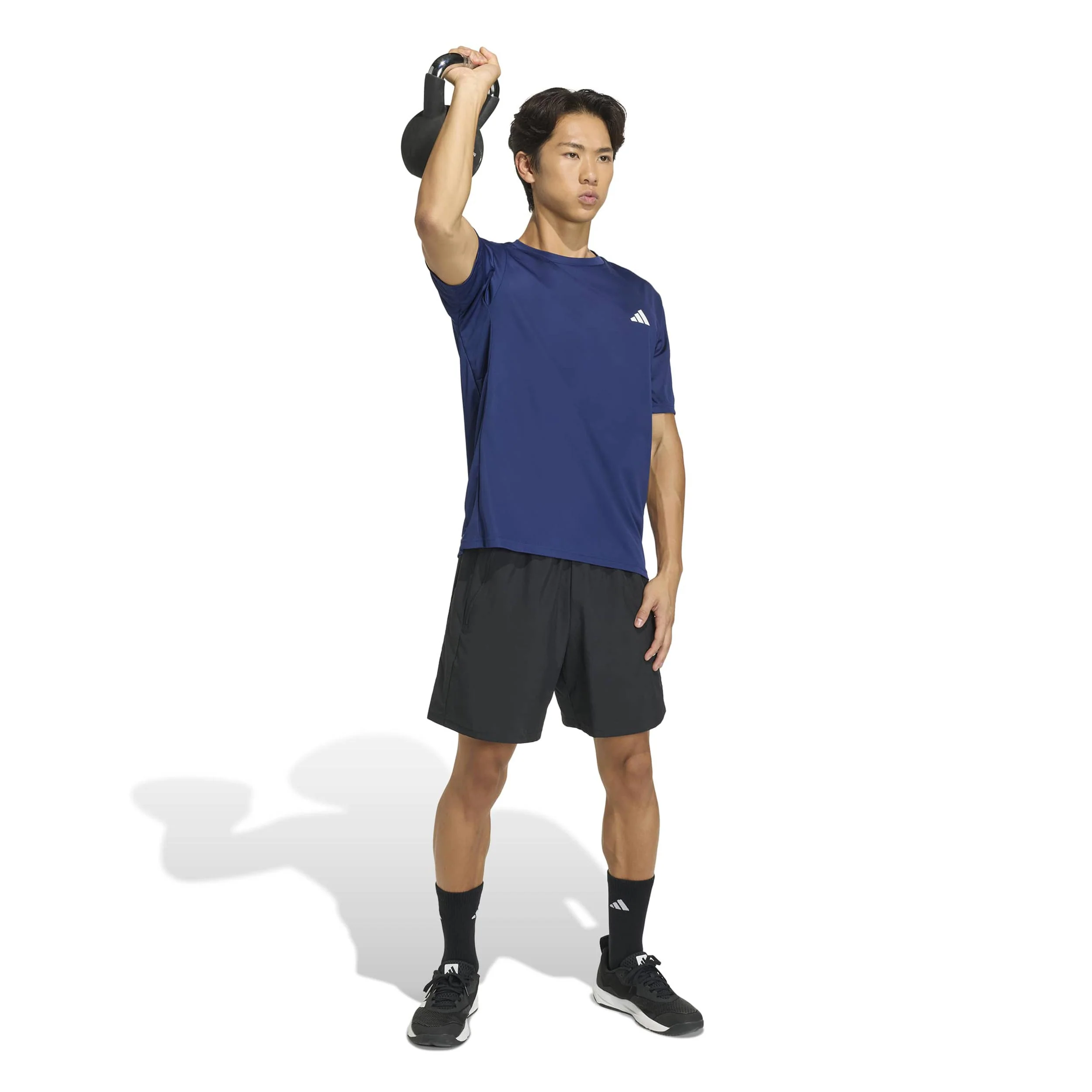 Basic T-shirt Heren-donkerblauw - Image 4