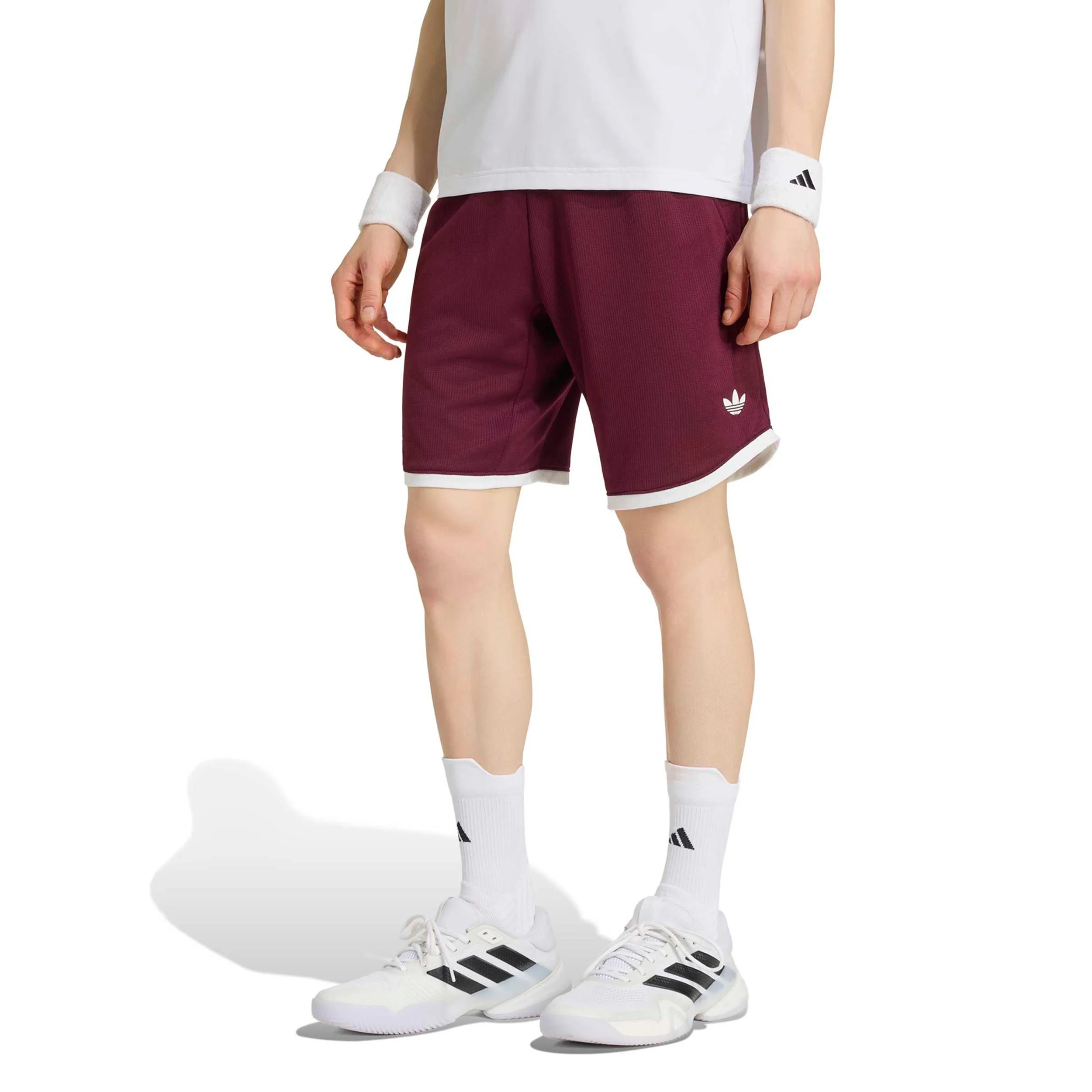 Classics 9Inch Shorts Heren - wijnrood, wit