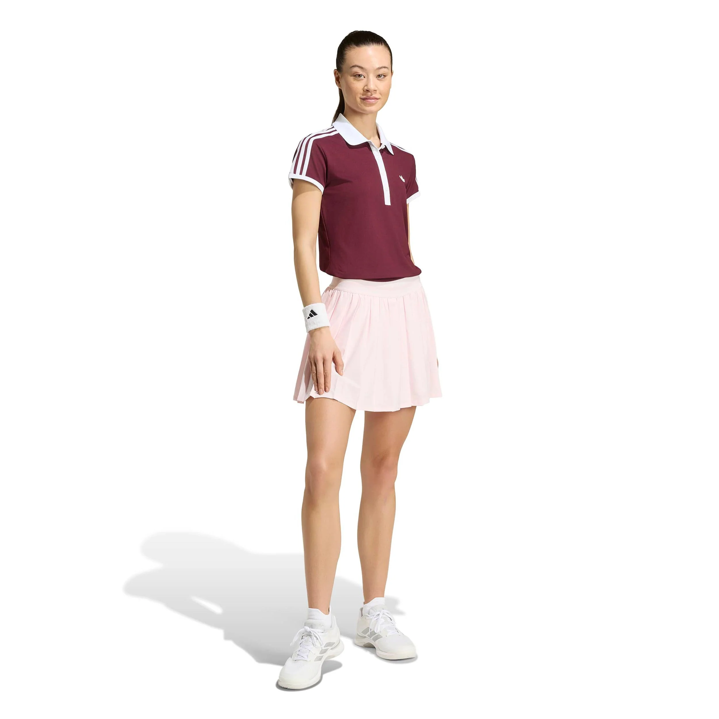 Classics Polo Dames - wijnrood, wit - Image 4