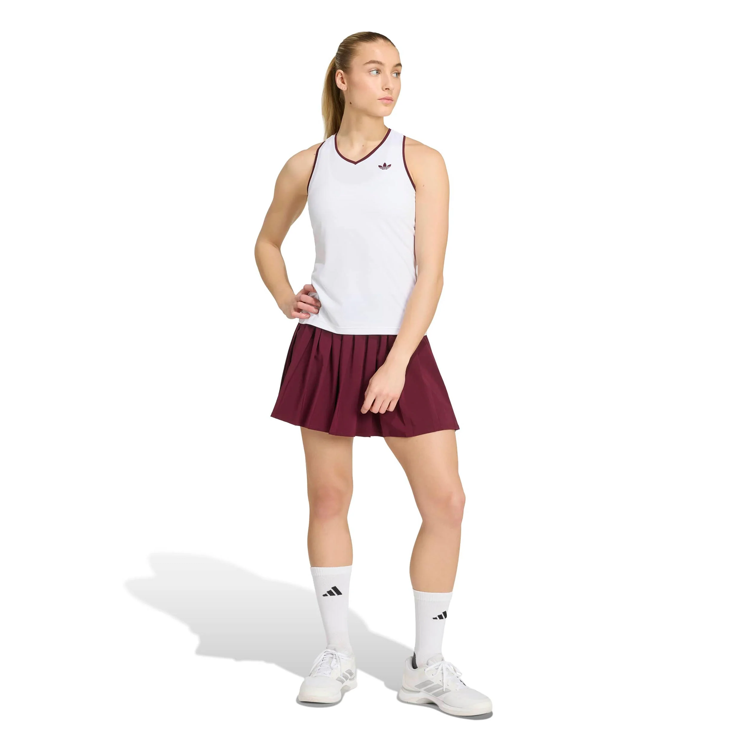 Classics Tanktop Dames - wit, wijnrood - Image 7