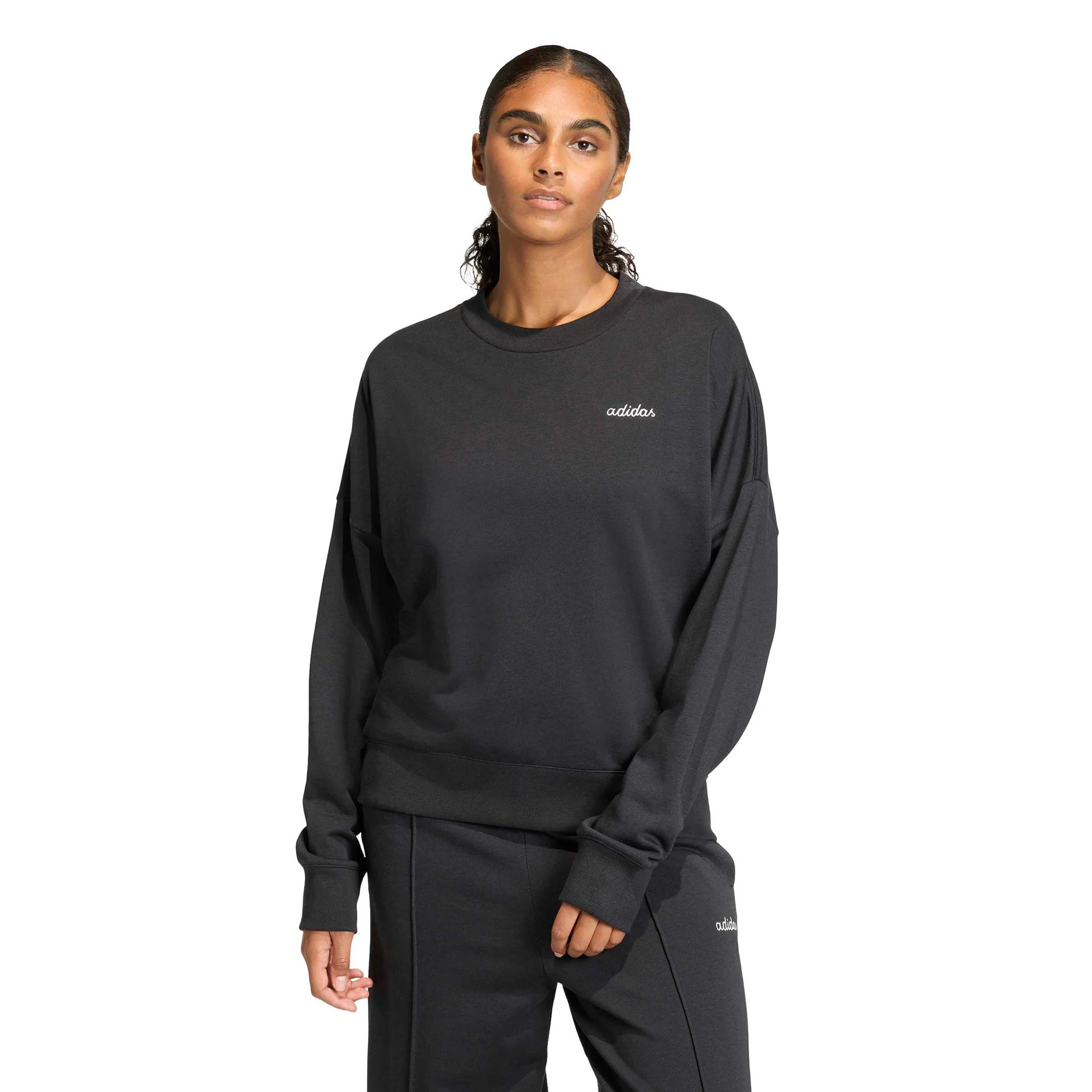 Crew Sweatshirt Dames-zwart - Image 2