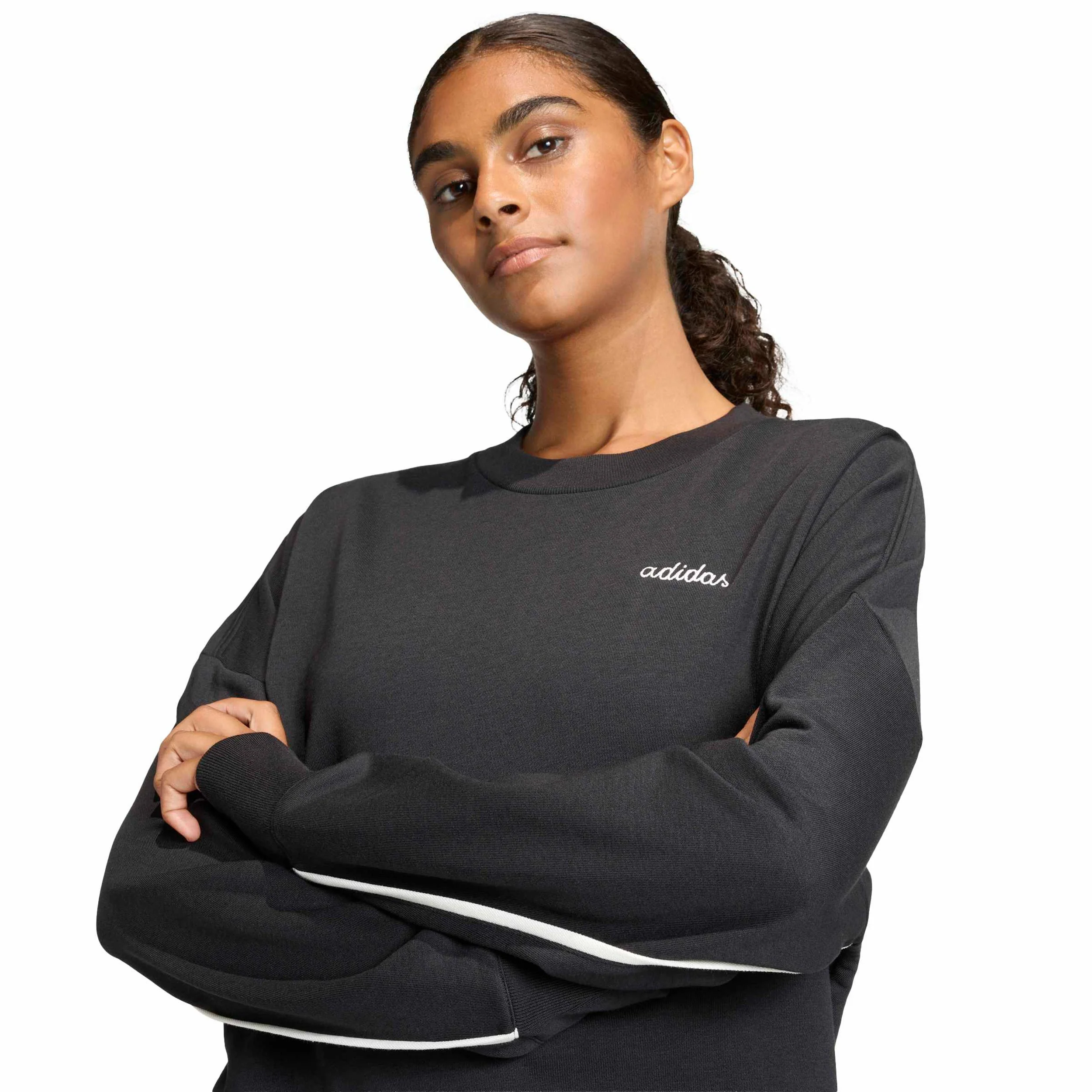 Crew Sweatshirt Dames-zwart - Image 6