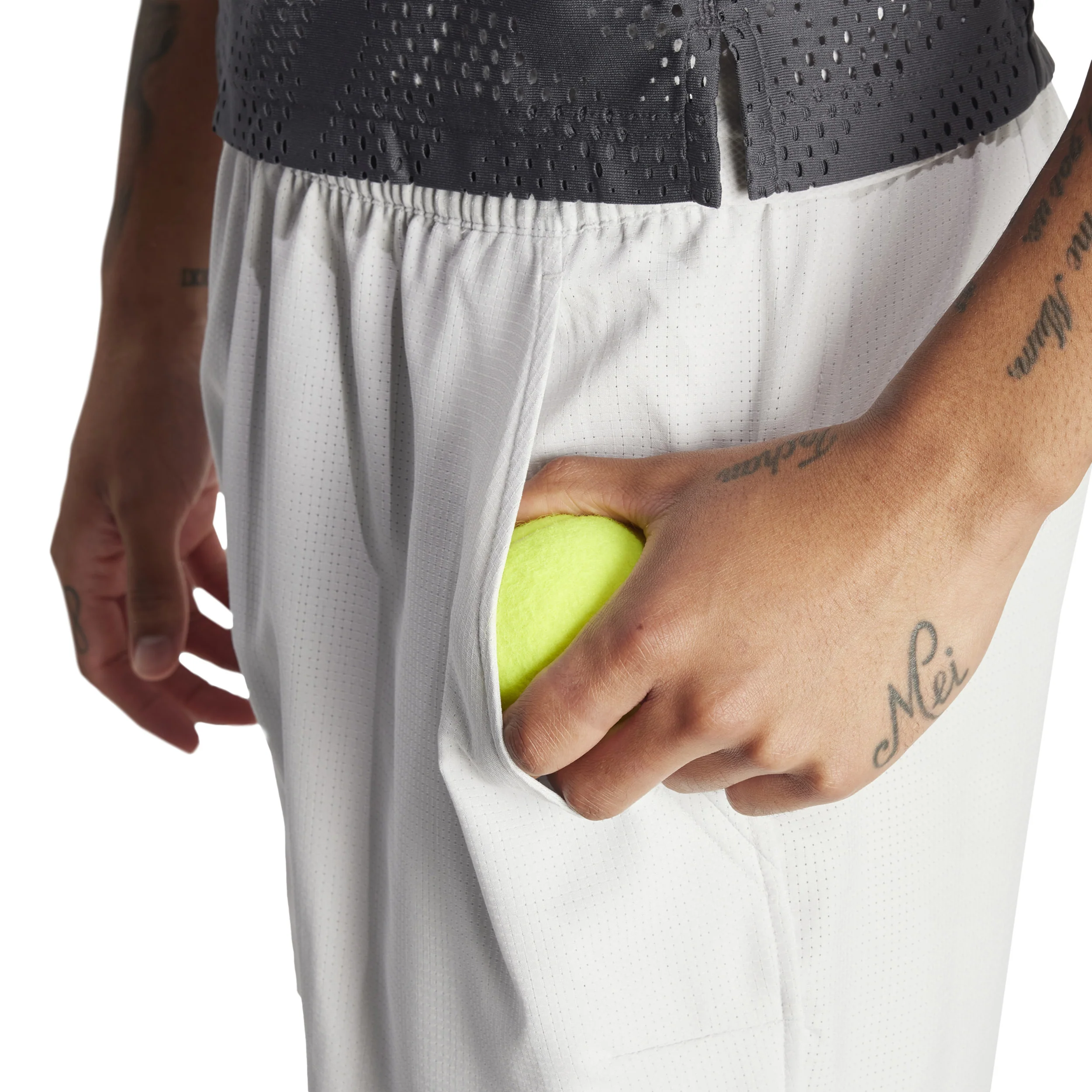 Set With Tight 7in Shorts Heren-Lichtgrijs,Zwart - Image 5