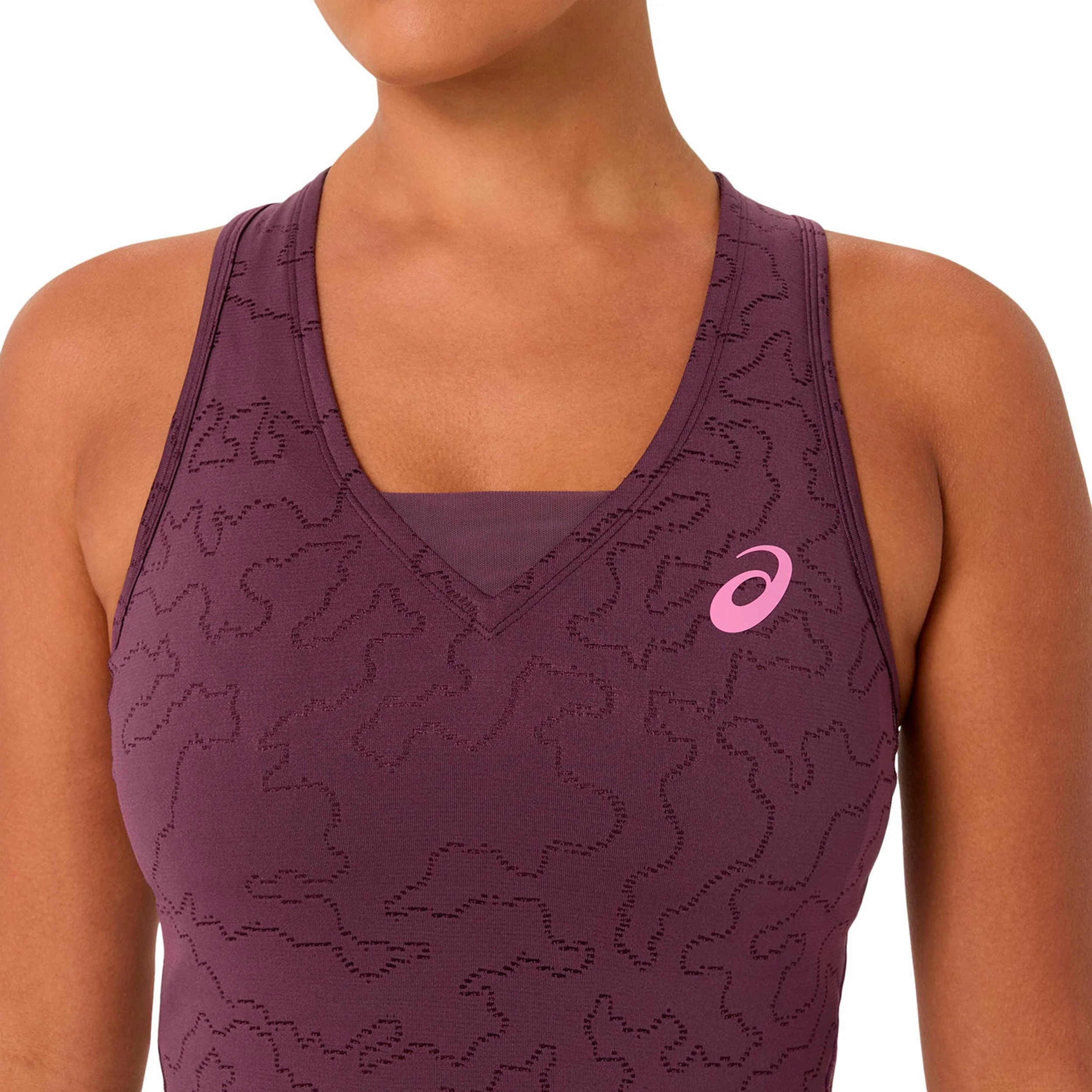 Match Jacquard Jurk Dames - wijnrood - Image 4