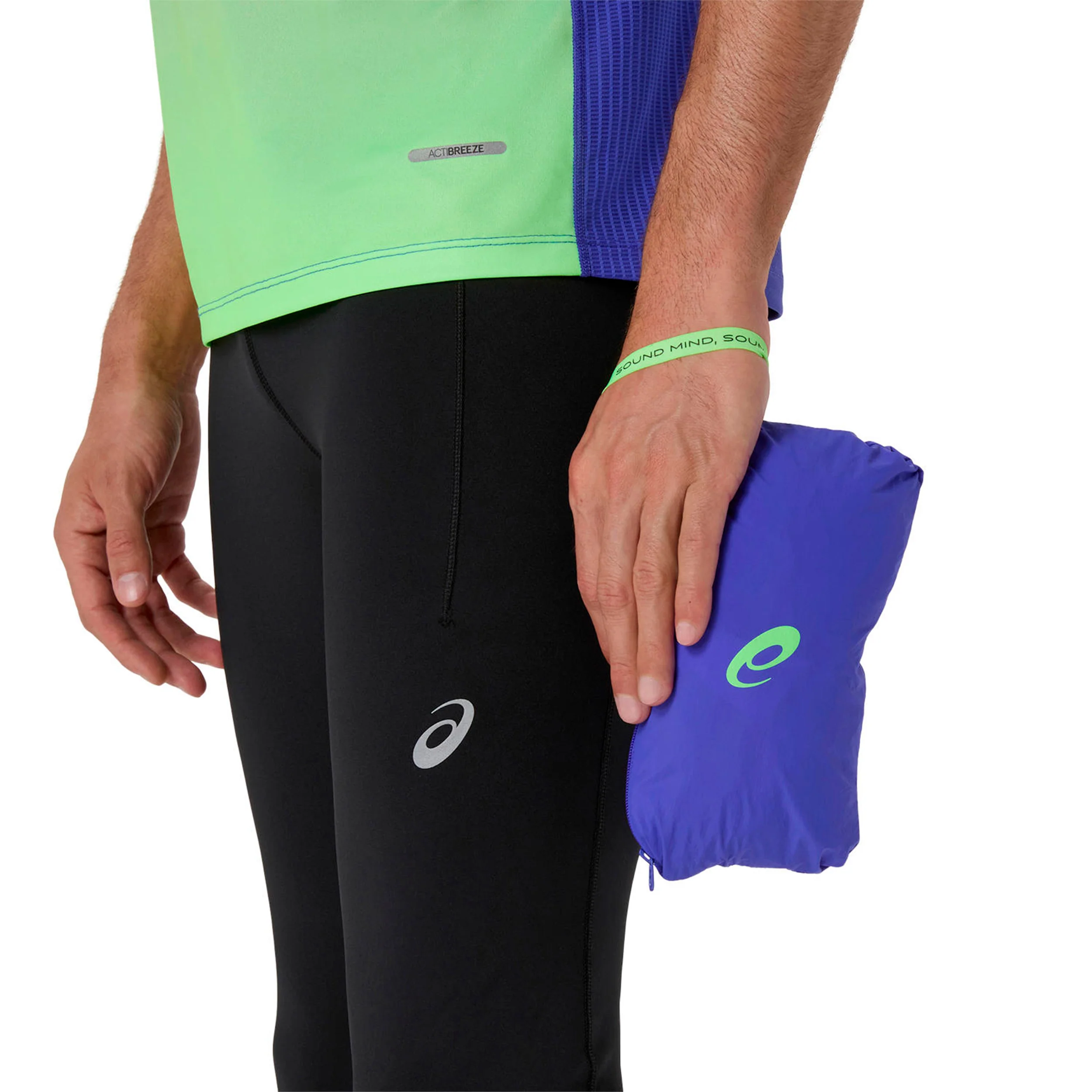 Road Packable Jacket Hardloopjas Heren - blauw, groen - Image 8