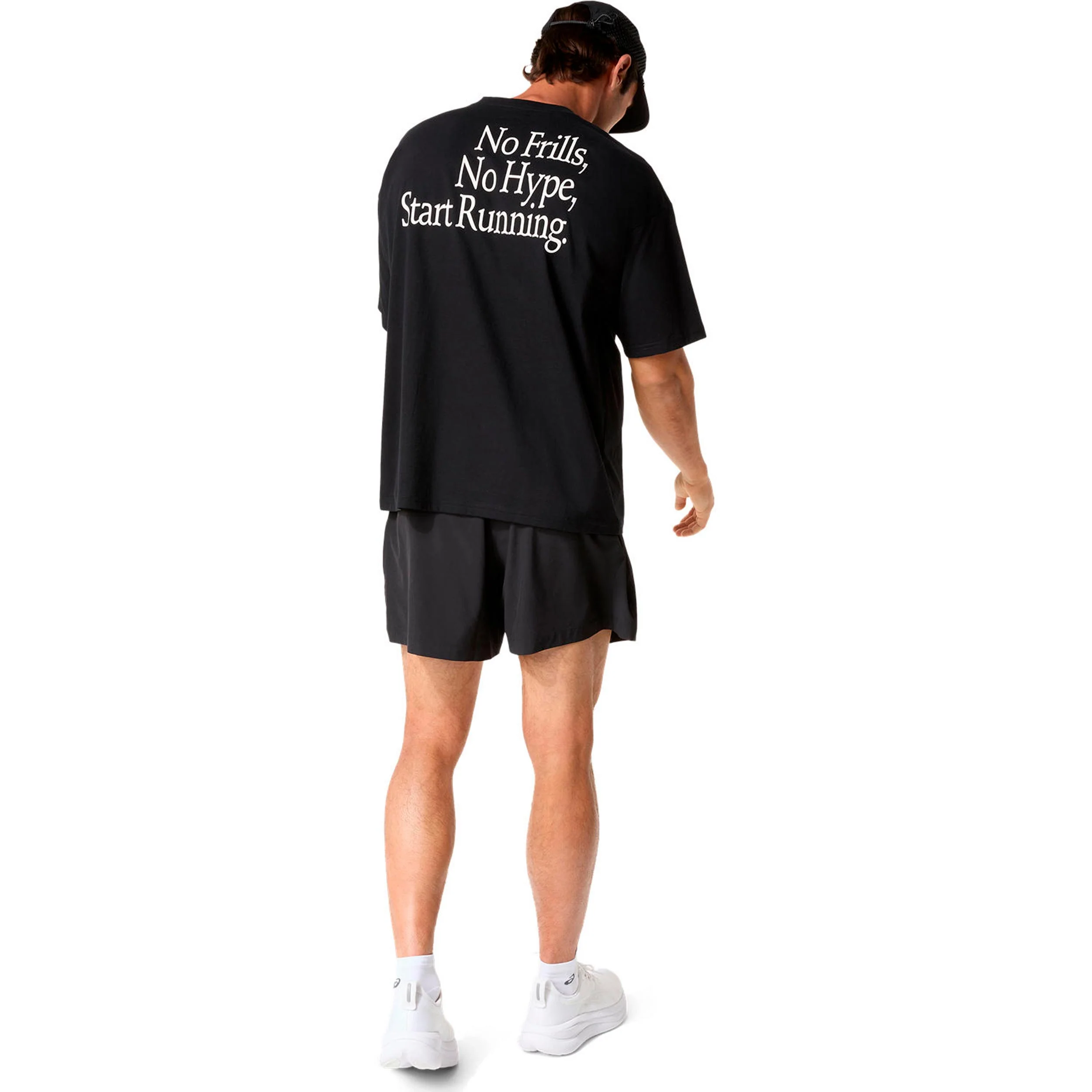 Runner Message Graphic Relaxed Hardloopshirt Heren - zwart - Image 3