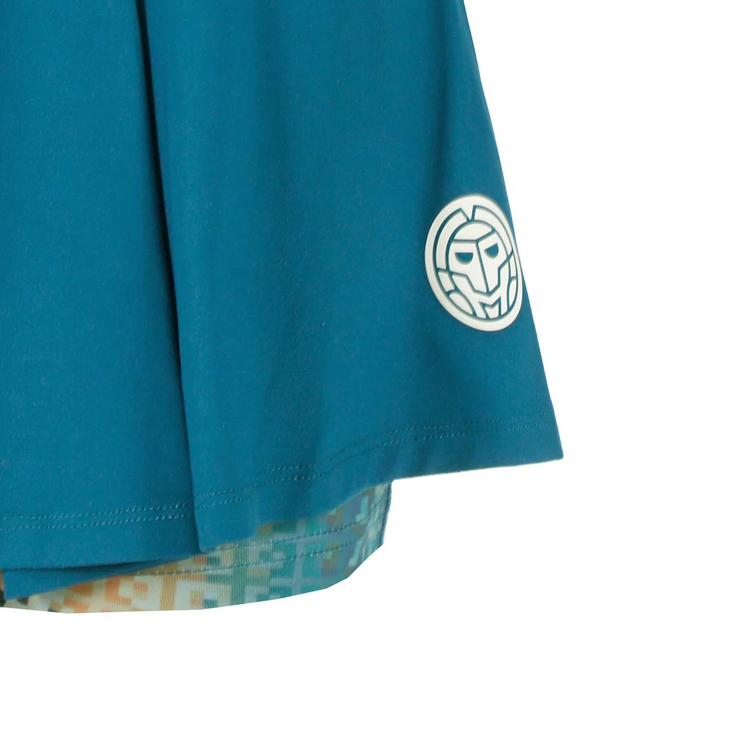 Komodo Printed Wavy Rok Dames-Petrolblauw - Image 3