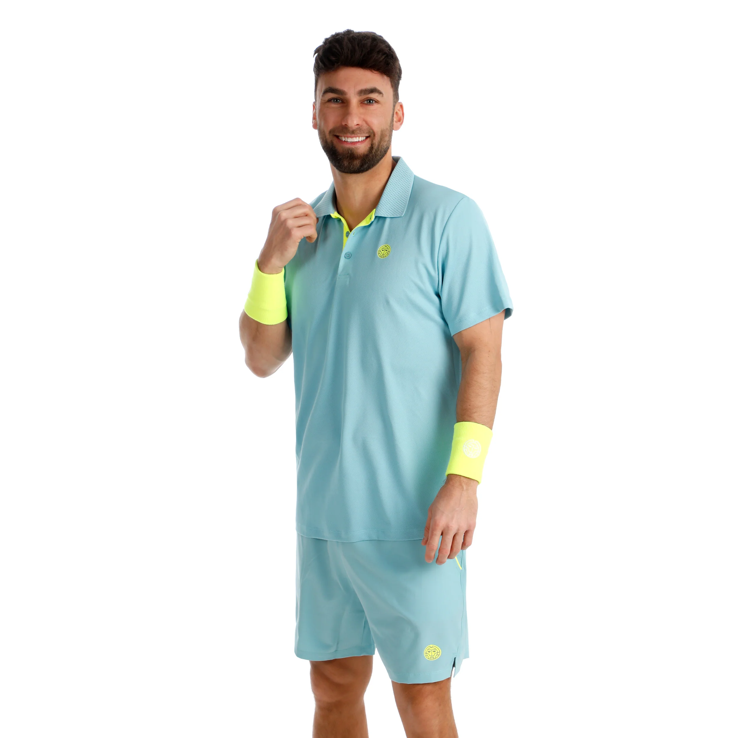 Solid Polo Heren-petrolblauw - Image 4