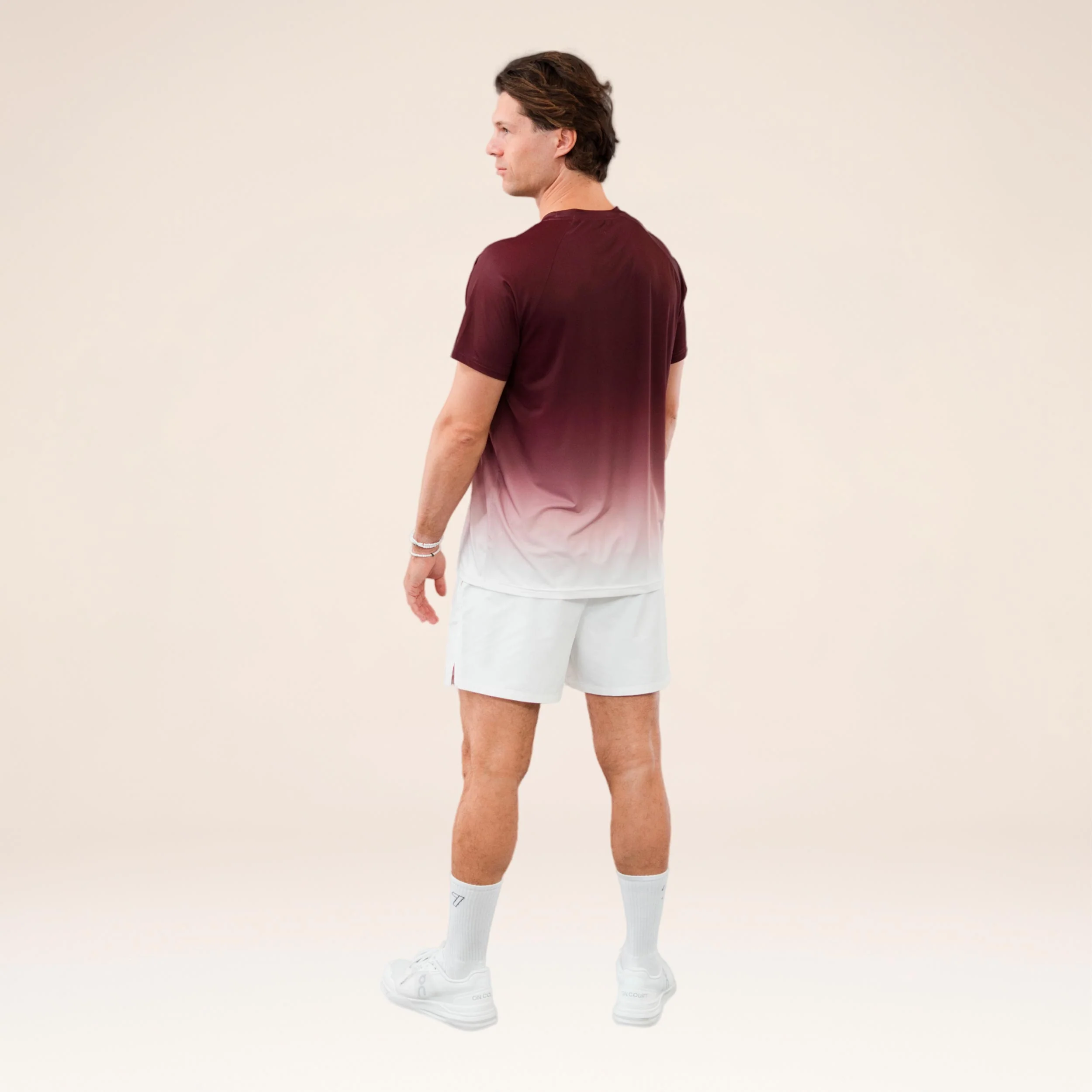 Performance Gradient Stripe T-shirt Heren - rood - Image 3