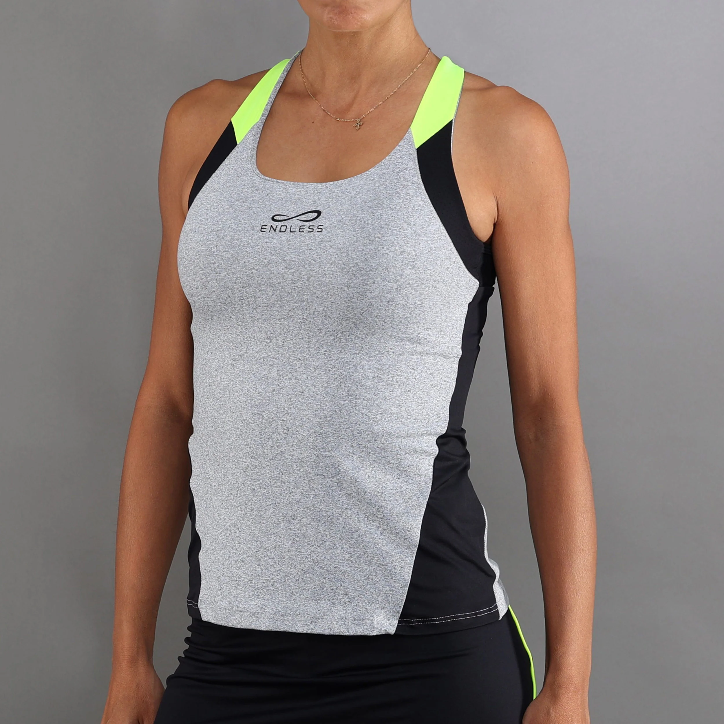 Grace Tanktop Dames-Grijs,Zwart