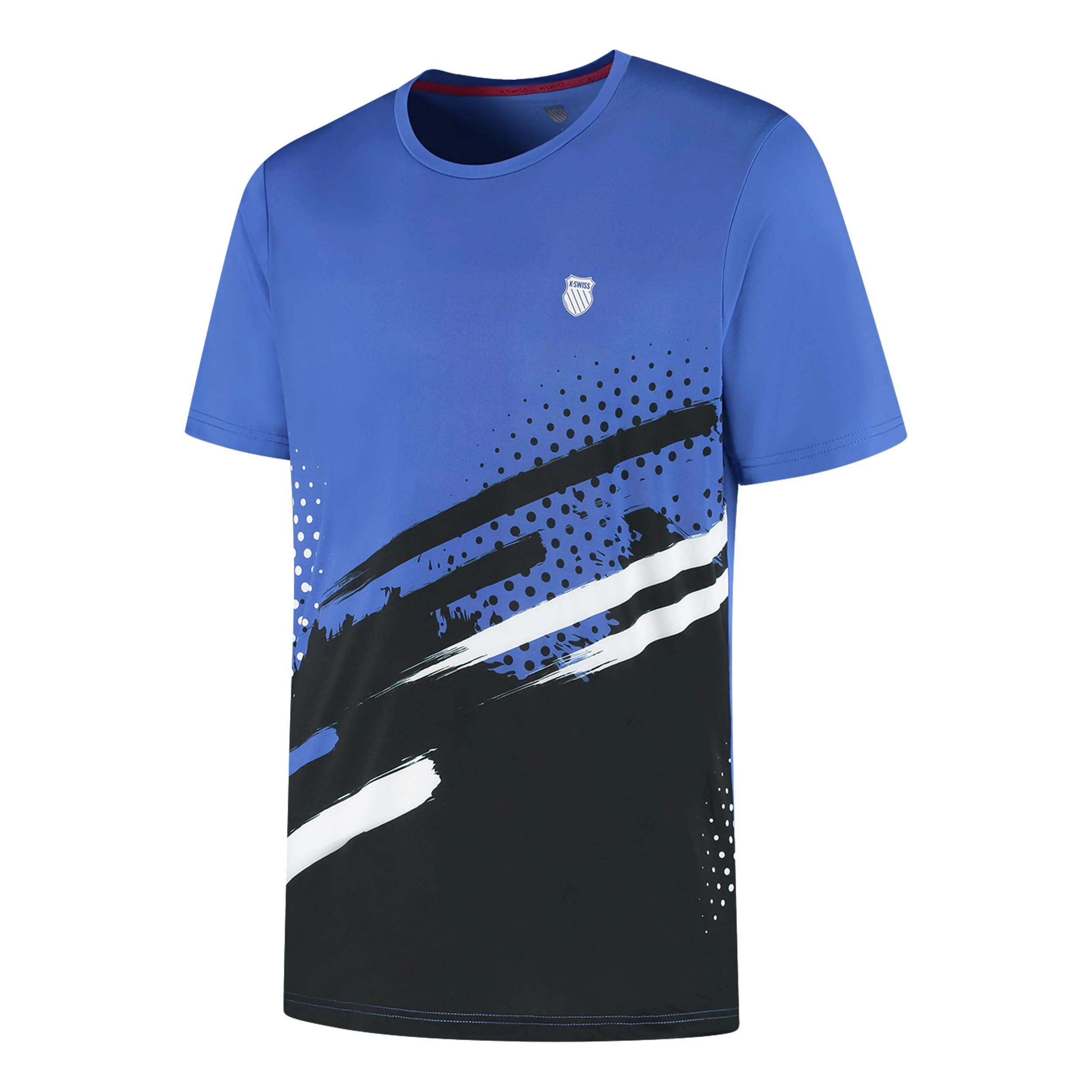 Hypercourt Print Crew Stripe T-shirt Heren - blauw, donkerblauw