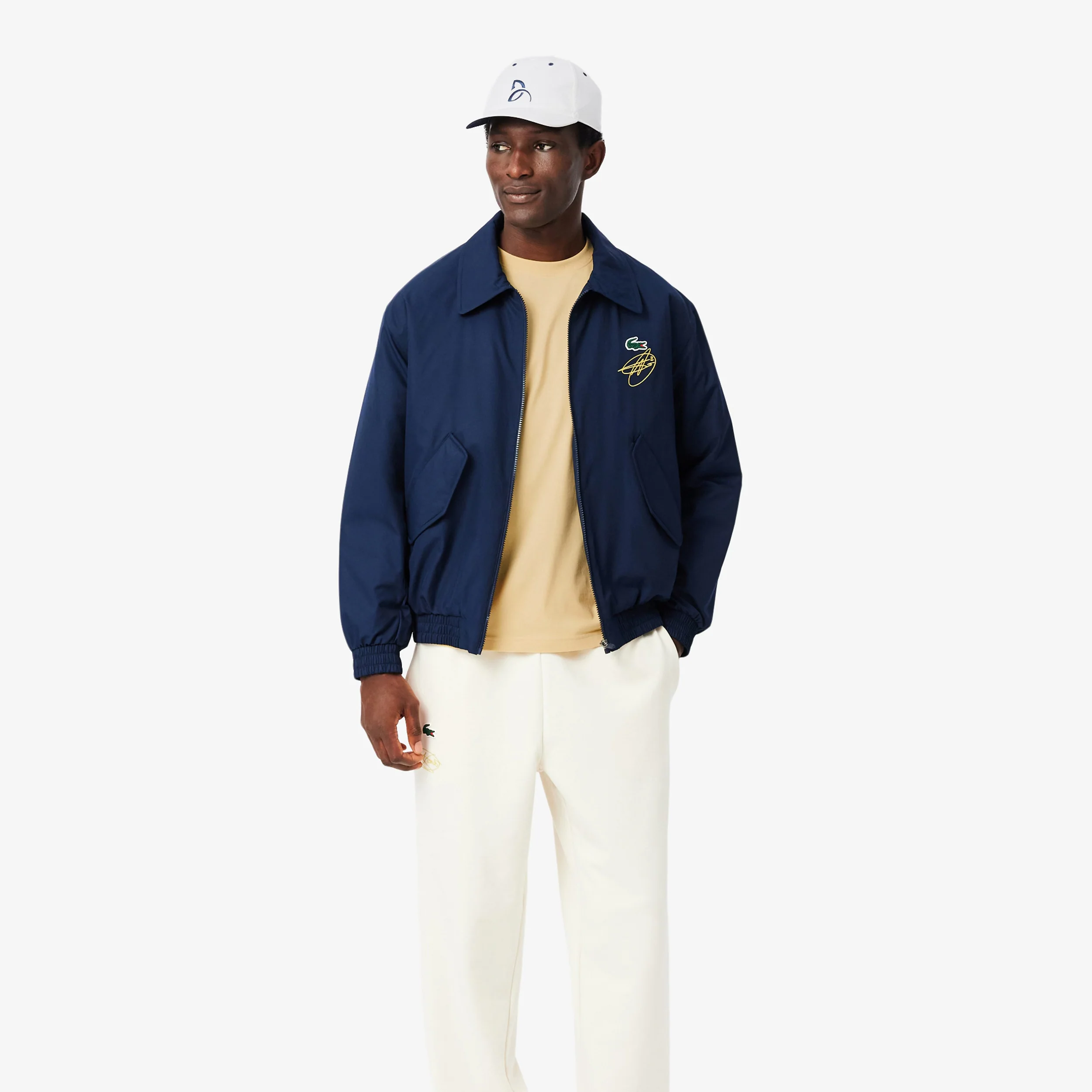 T-shirt & Cap Heren - beige, wit - Image 4