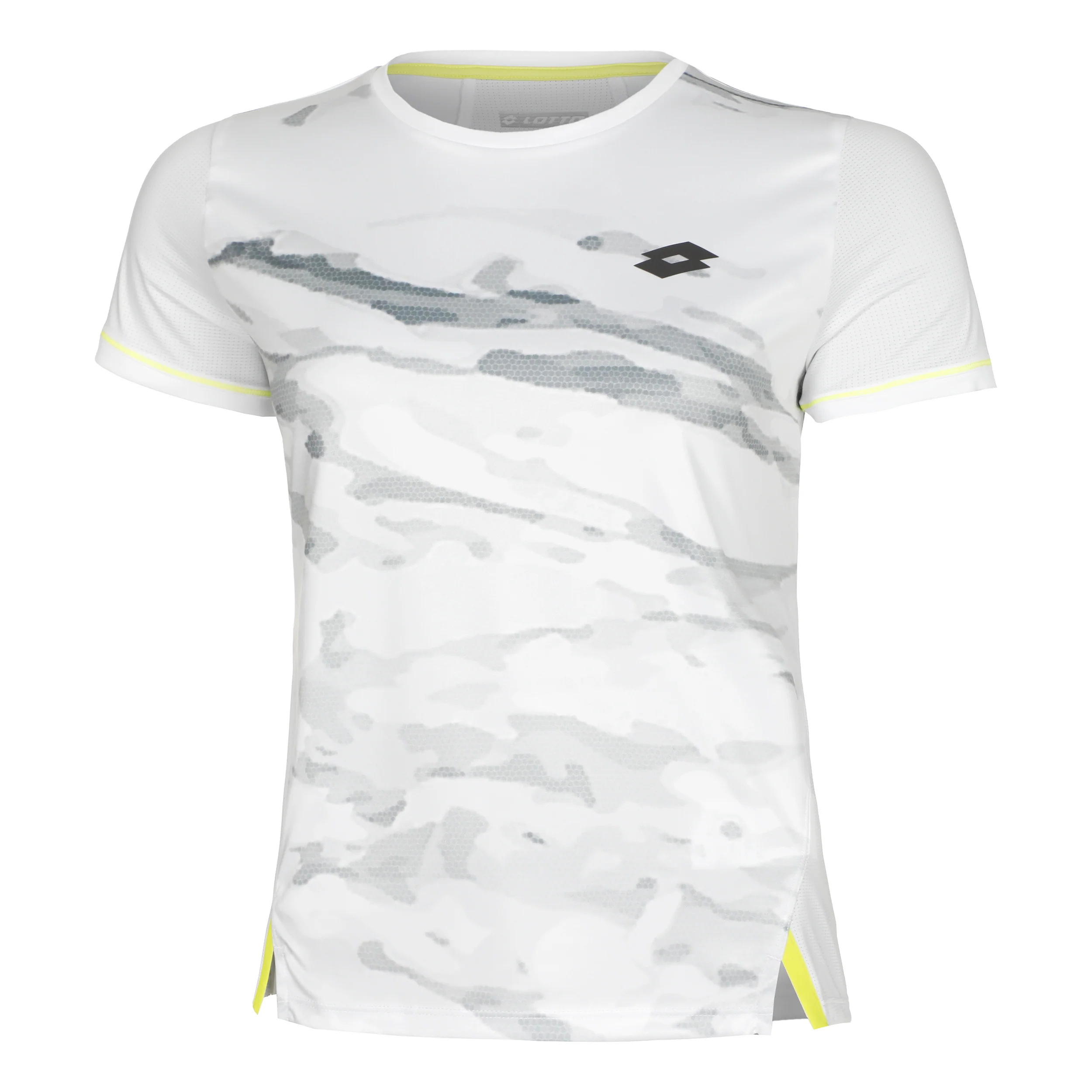 Tech T-shirt Dames-Wit,Grijs