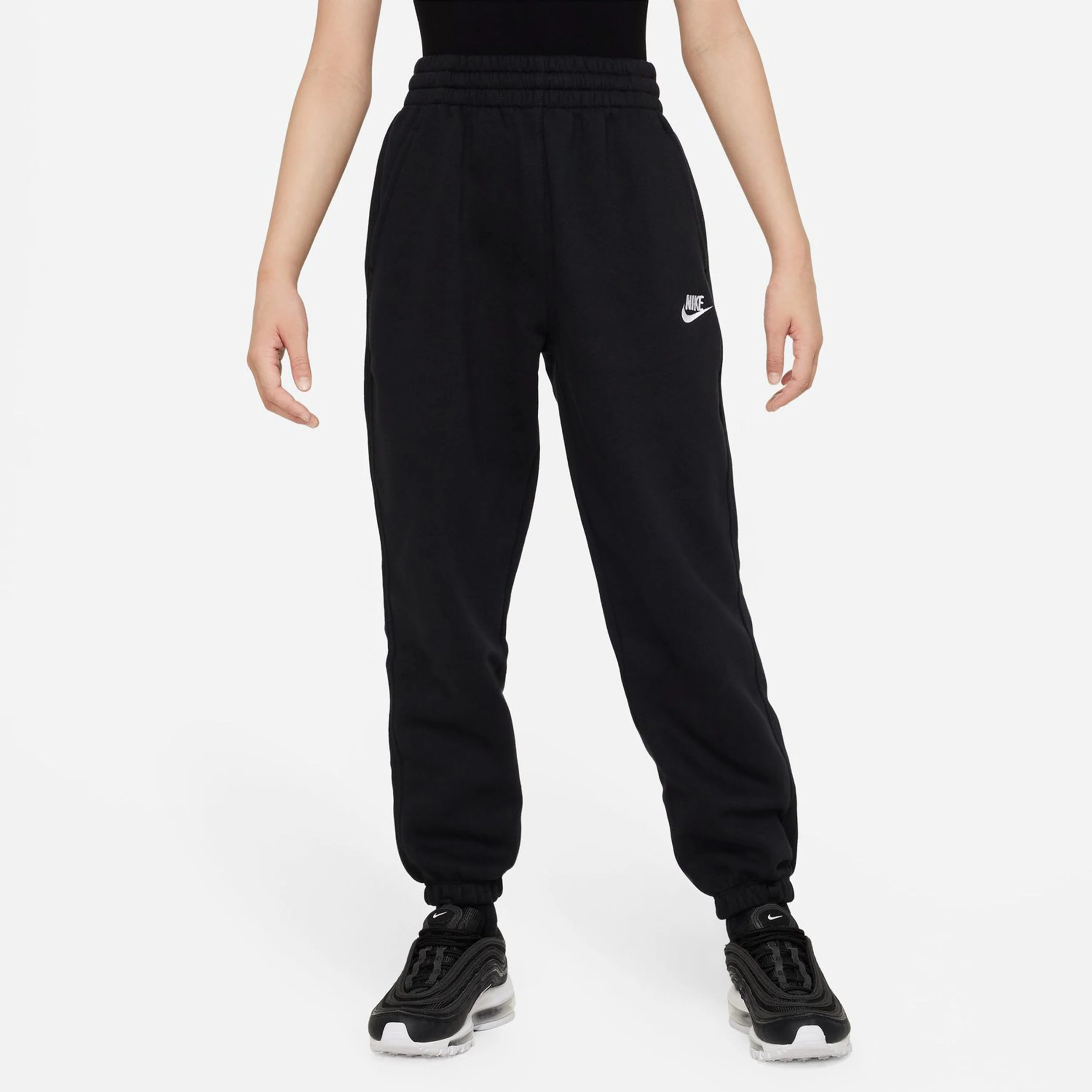 Club Fleece Loose Trainingsbroek Meisjes-Zwart,Wit - Image 4