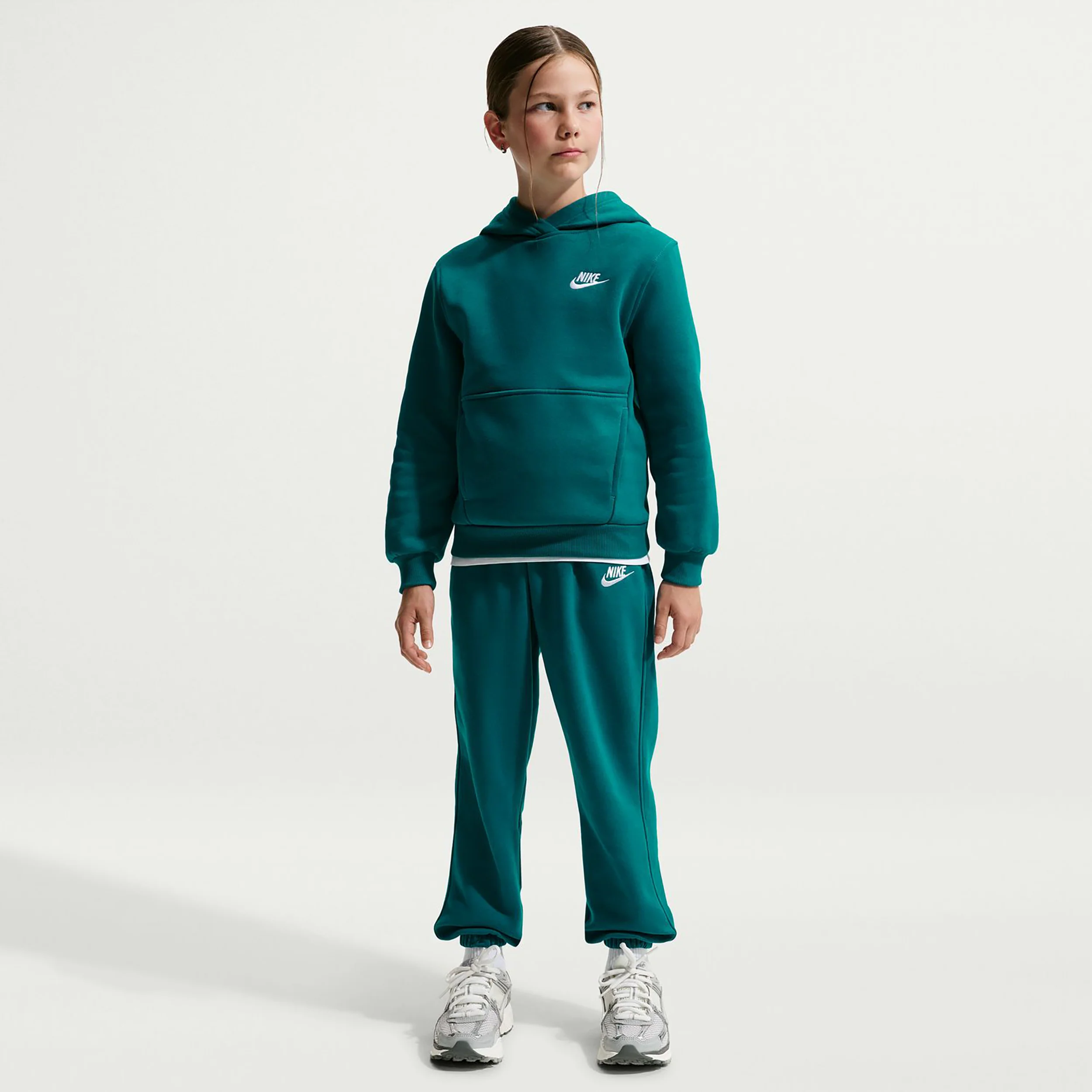 Club Fleece Sweater met capuchon Kinderen - petrolblauw - Image 3