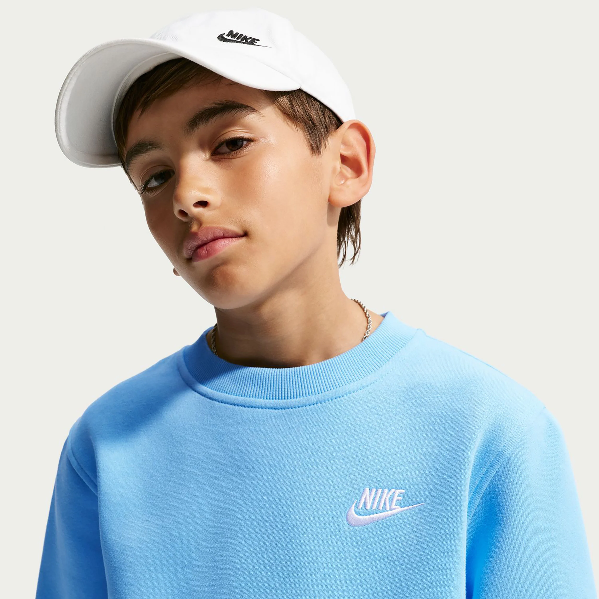 Club Fleece Sweatshirt Kinderen - lichtblauw, wit - Image 3