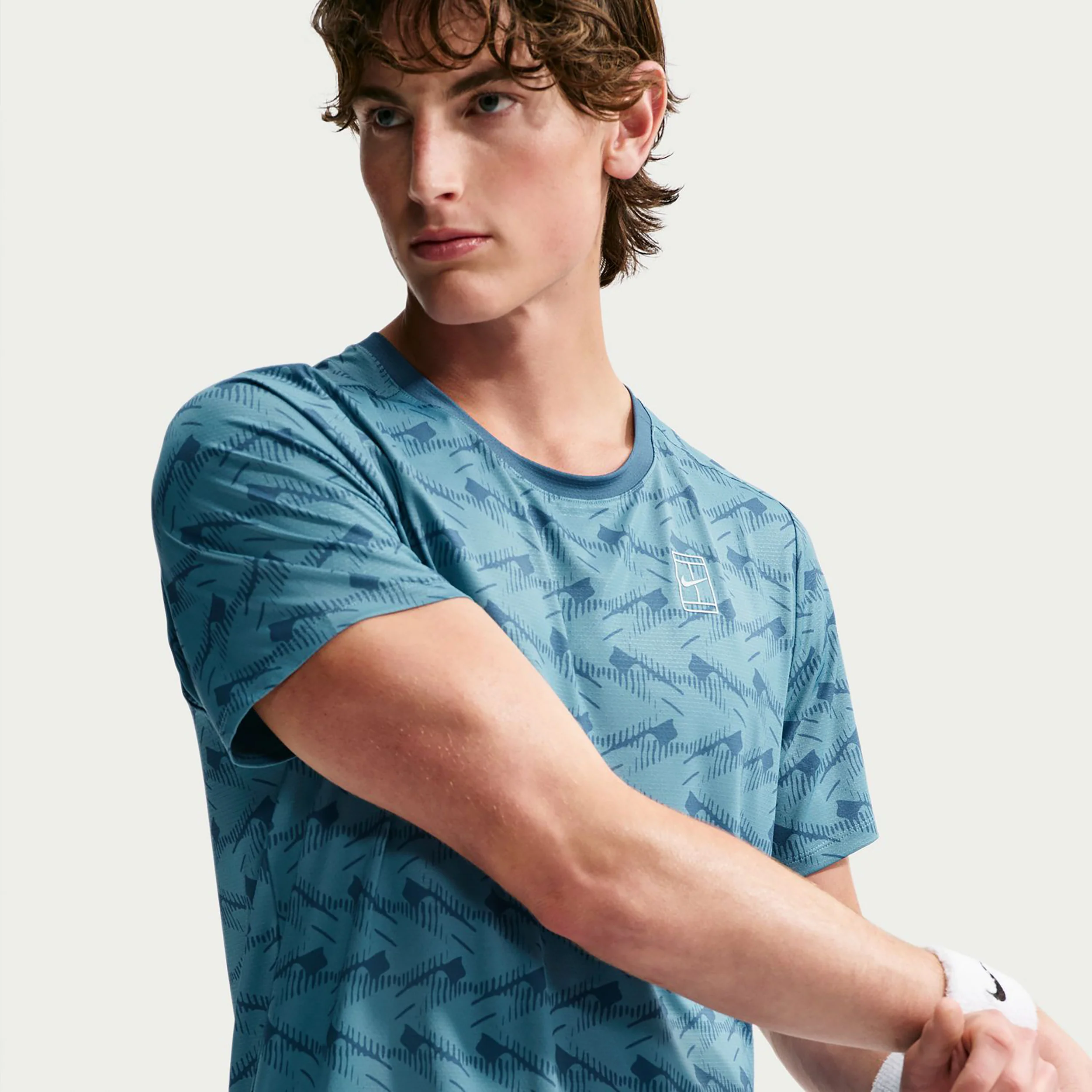 Court Advantage T-shirt Heren - blauwgrijs - Image 3