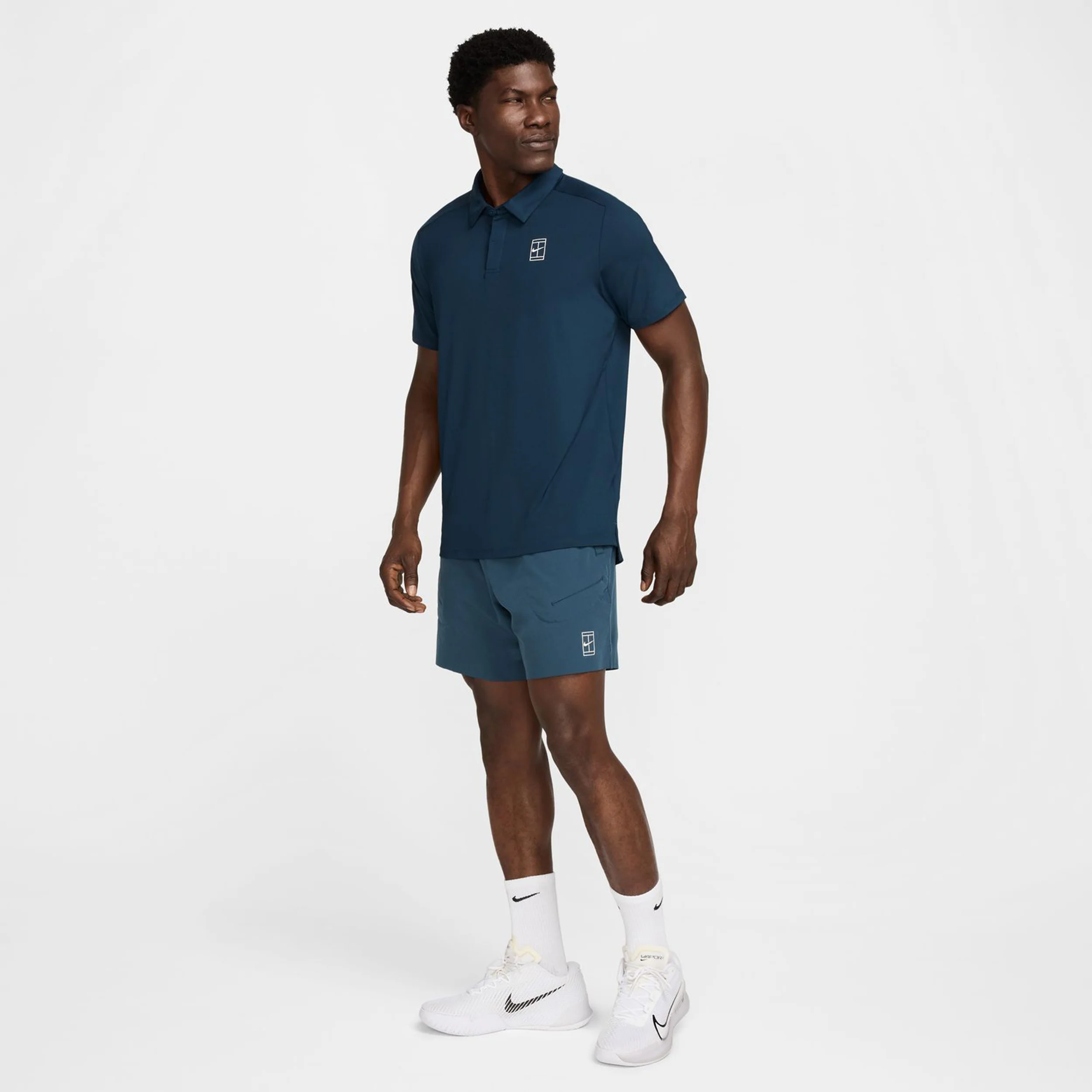 Court Dri-Fit Advantage 6in Shorts Heren-Donkerblauw,Wit - Image 10
