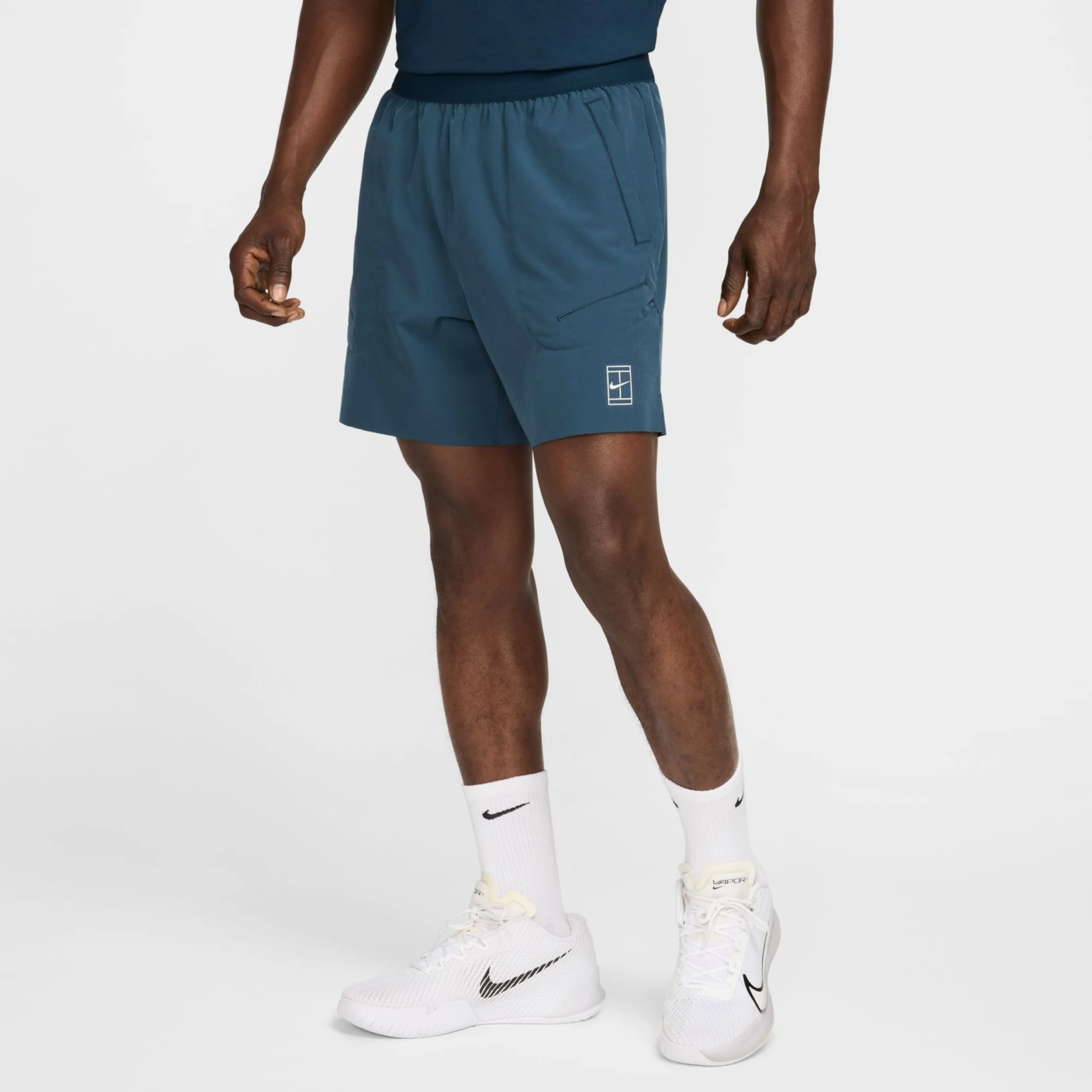 Court Dri-Fit Advantage 6in Shorts Heren-Donkerblauw,Wit - Image 5