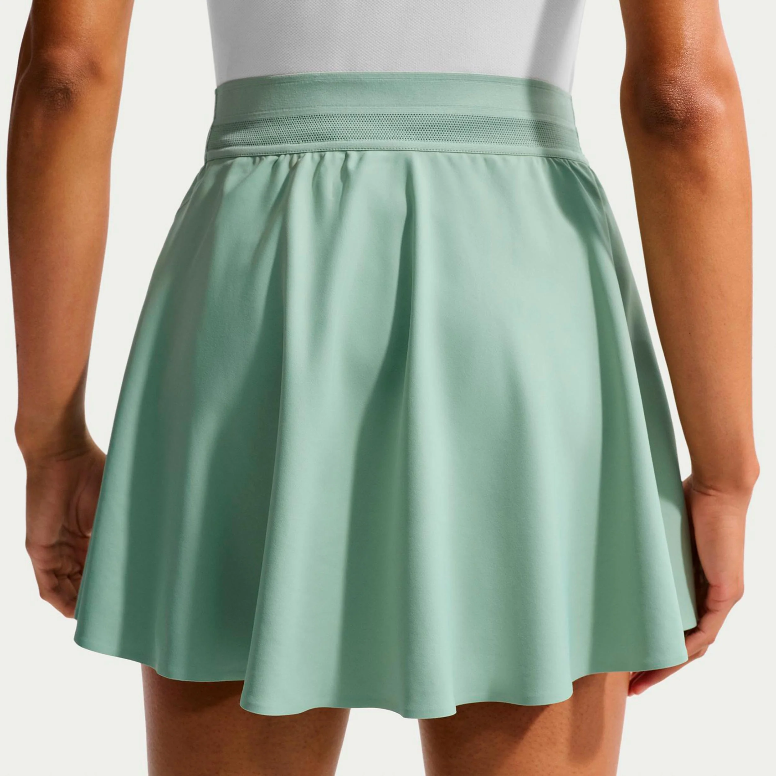 Court Dri-FIT Advantage Ace High Rise Rok Dames - grijsgroen, wit - Image 3