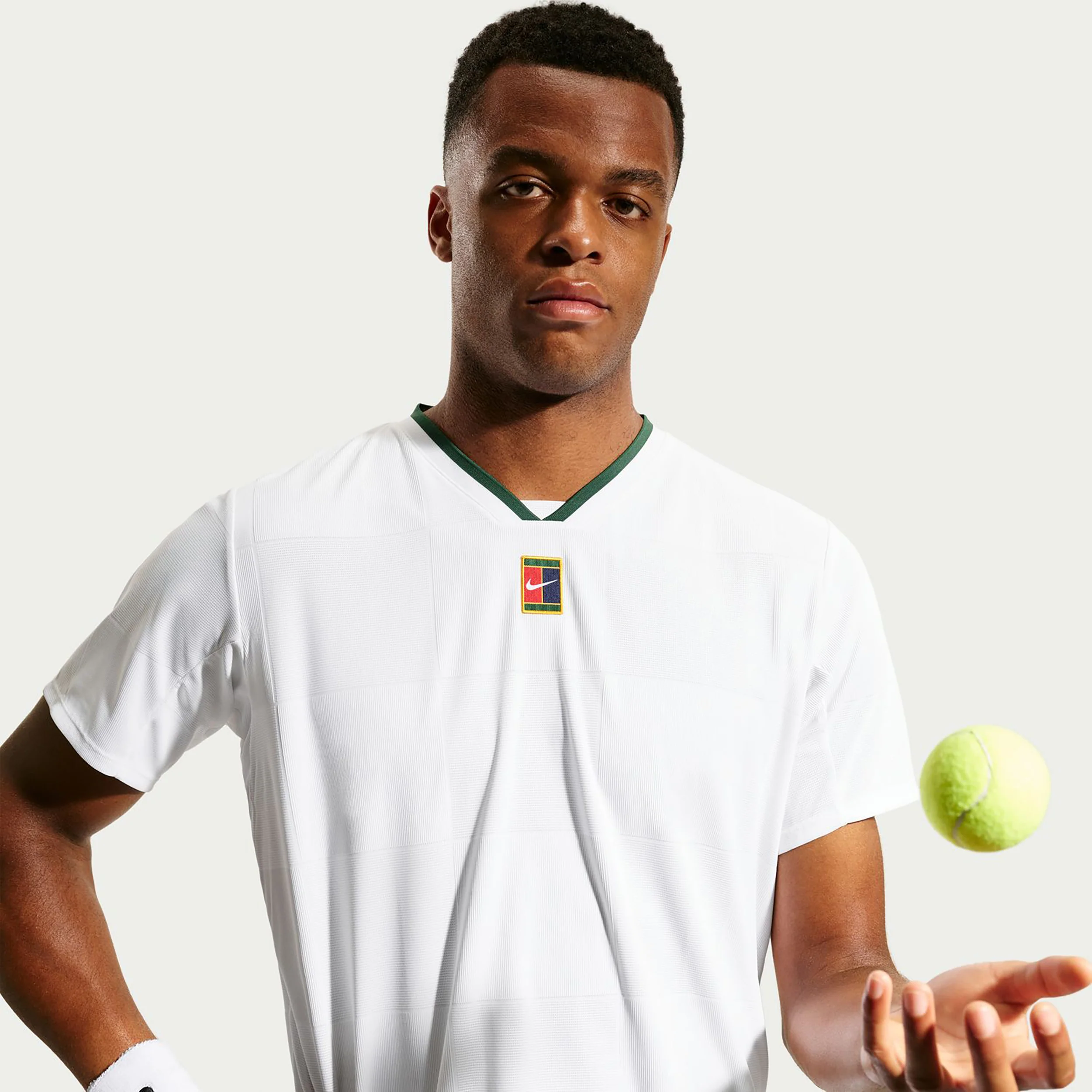 Court Dri-Fit Advantage Slam T-shirt Heren - wit, groen - Image 2