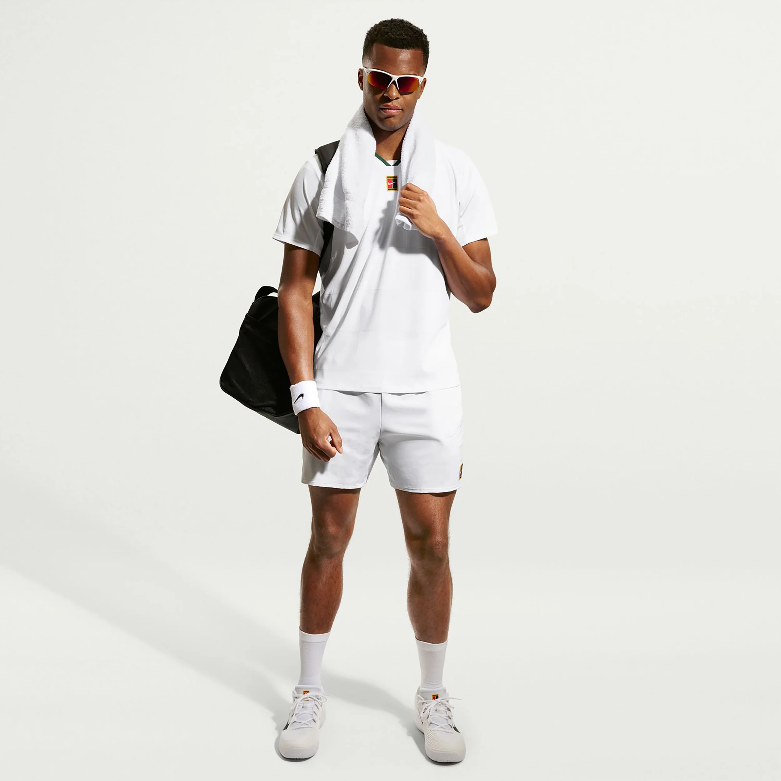 Court Dri-Fit Advantage Slam T-shirt Heren - wit, groen - Image 7