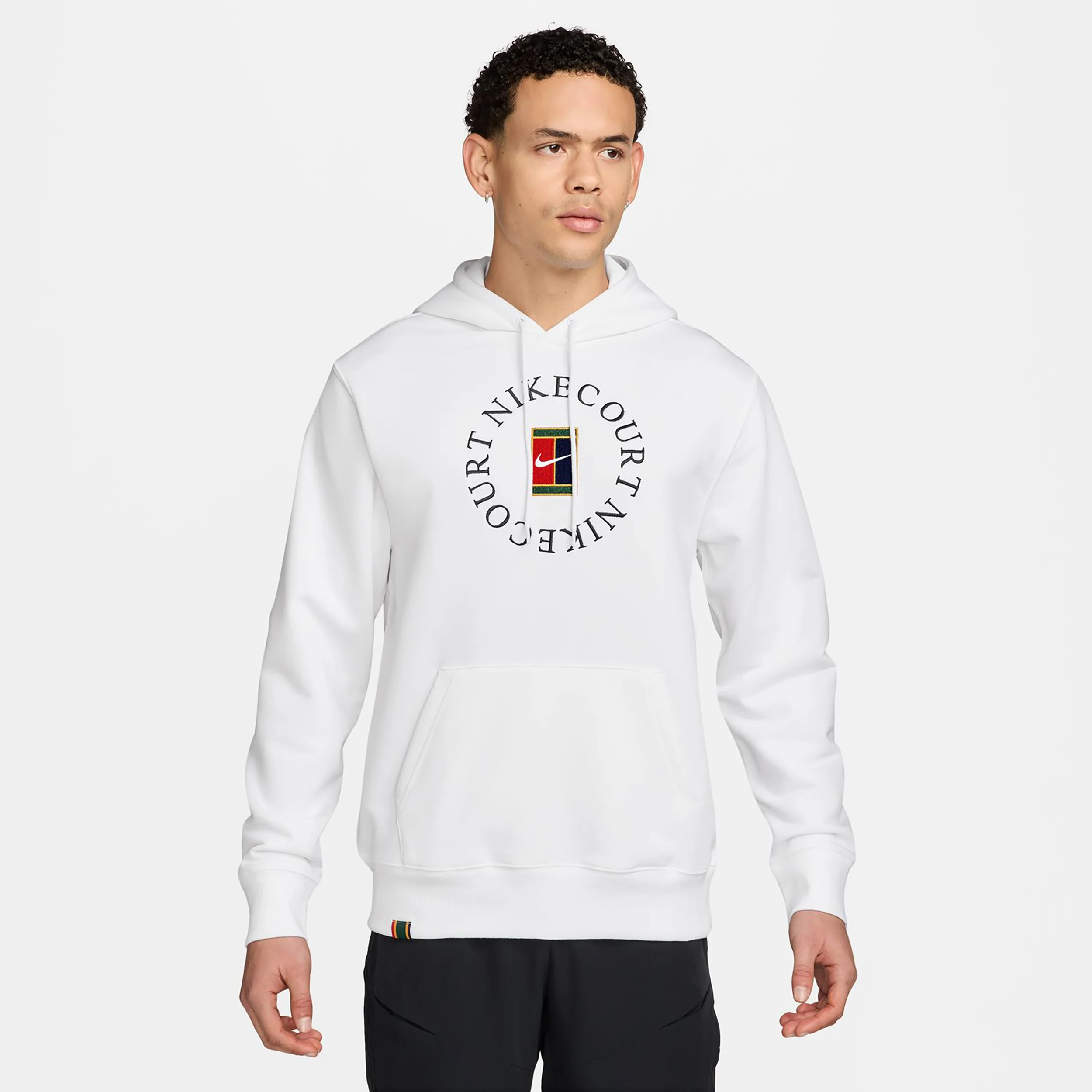Court Dri-Fit Heritage Sweater met capuchon Heren - wit, zwart