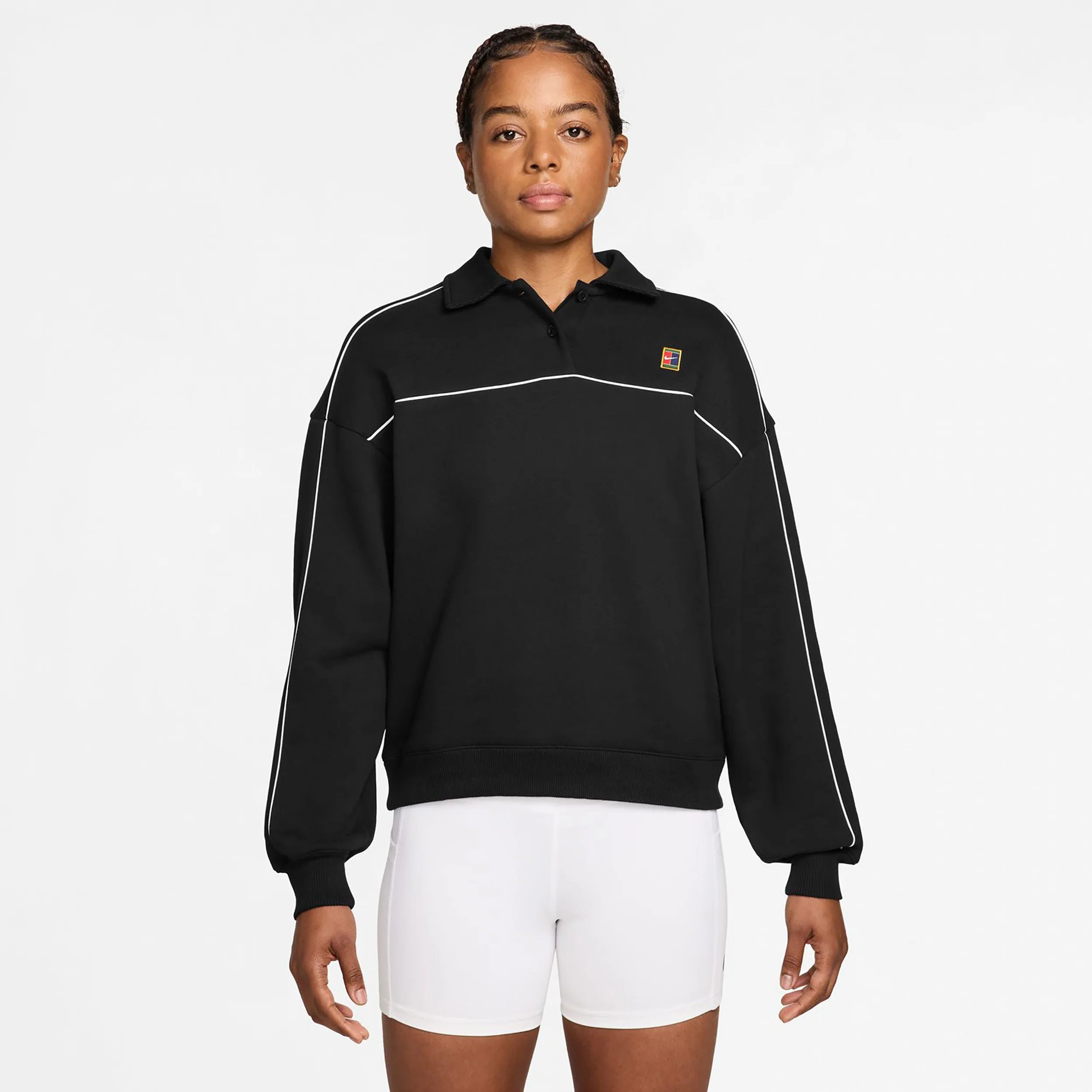 Court Longsleeve Dames - zwart