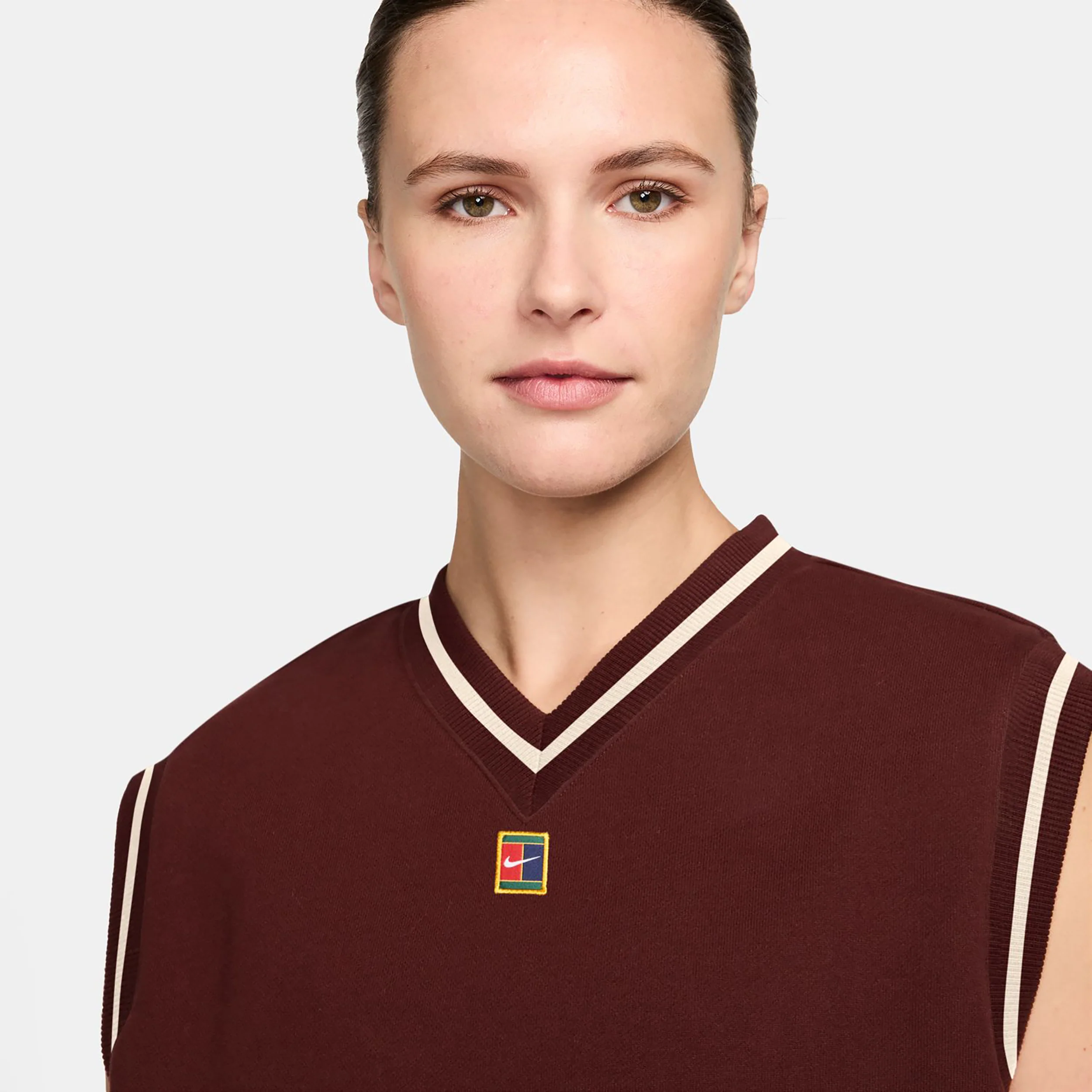 Court Pullunder Dames - bruin - Image 3