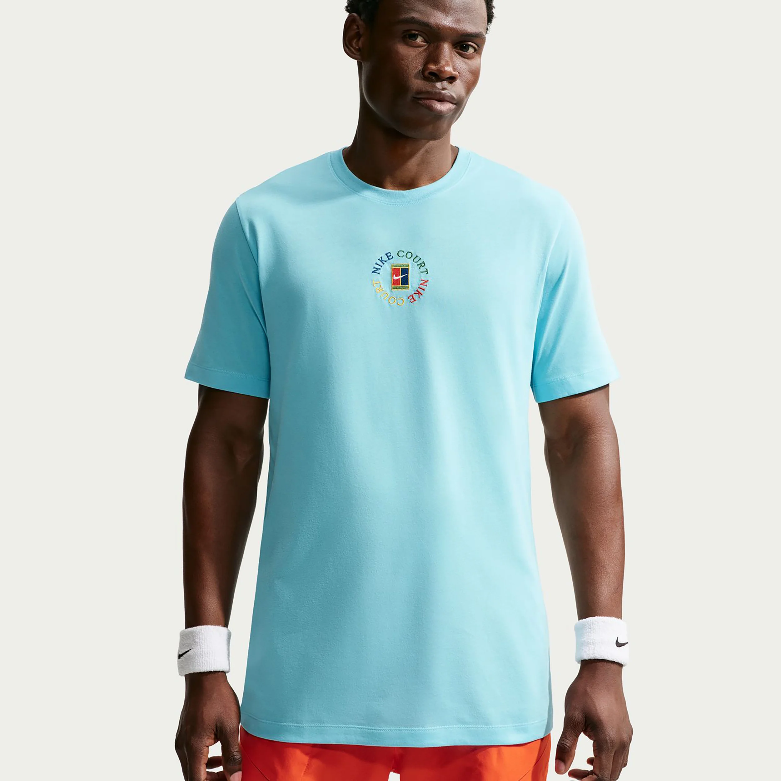 Court T-shirt Heren - turkoois