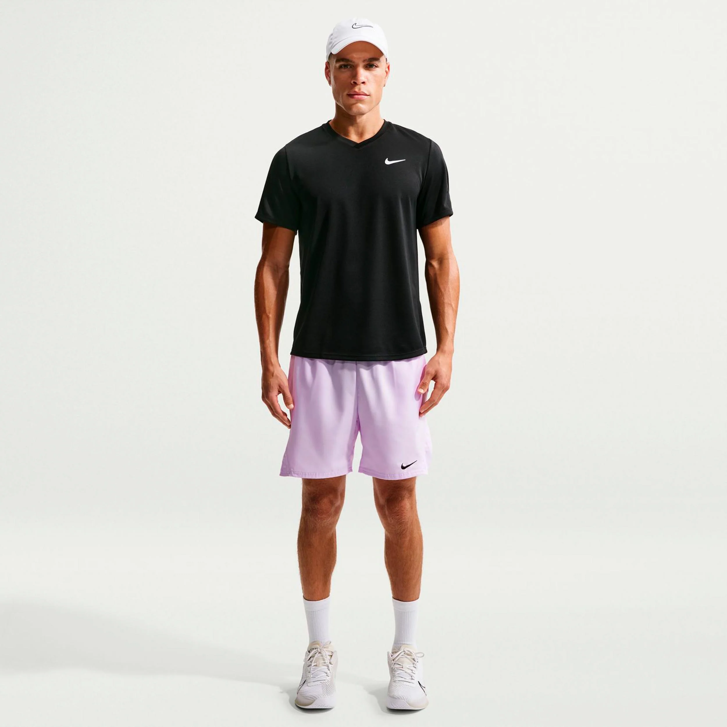 Court Victory Dri-Fit 7in Shorts Heren - mauve, zwart - Image 2