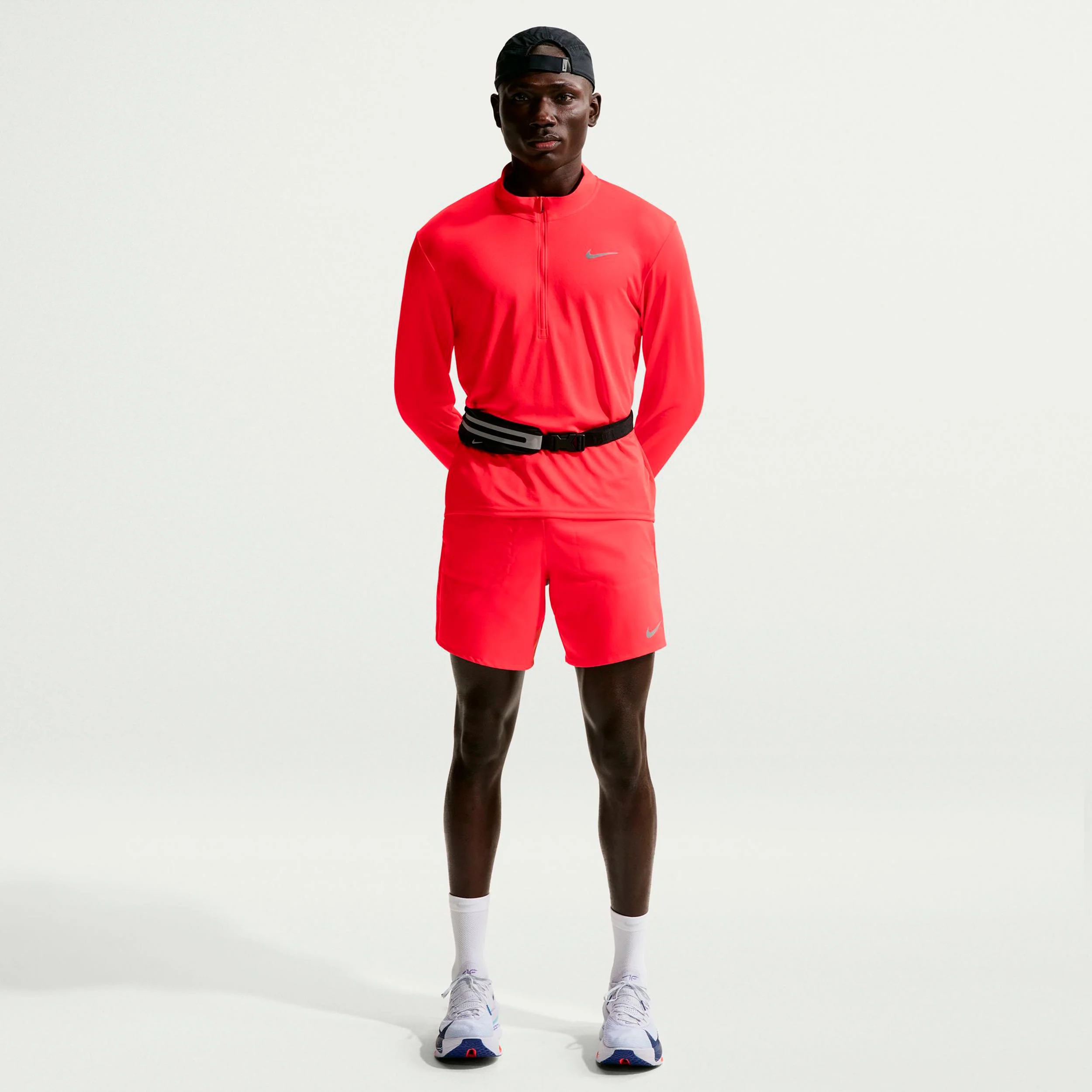 Pacer Half-Zip Hardloopshirt Heren - lichtrood, zilver - Image 2