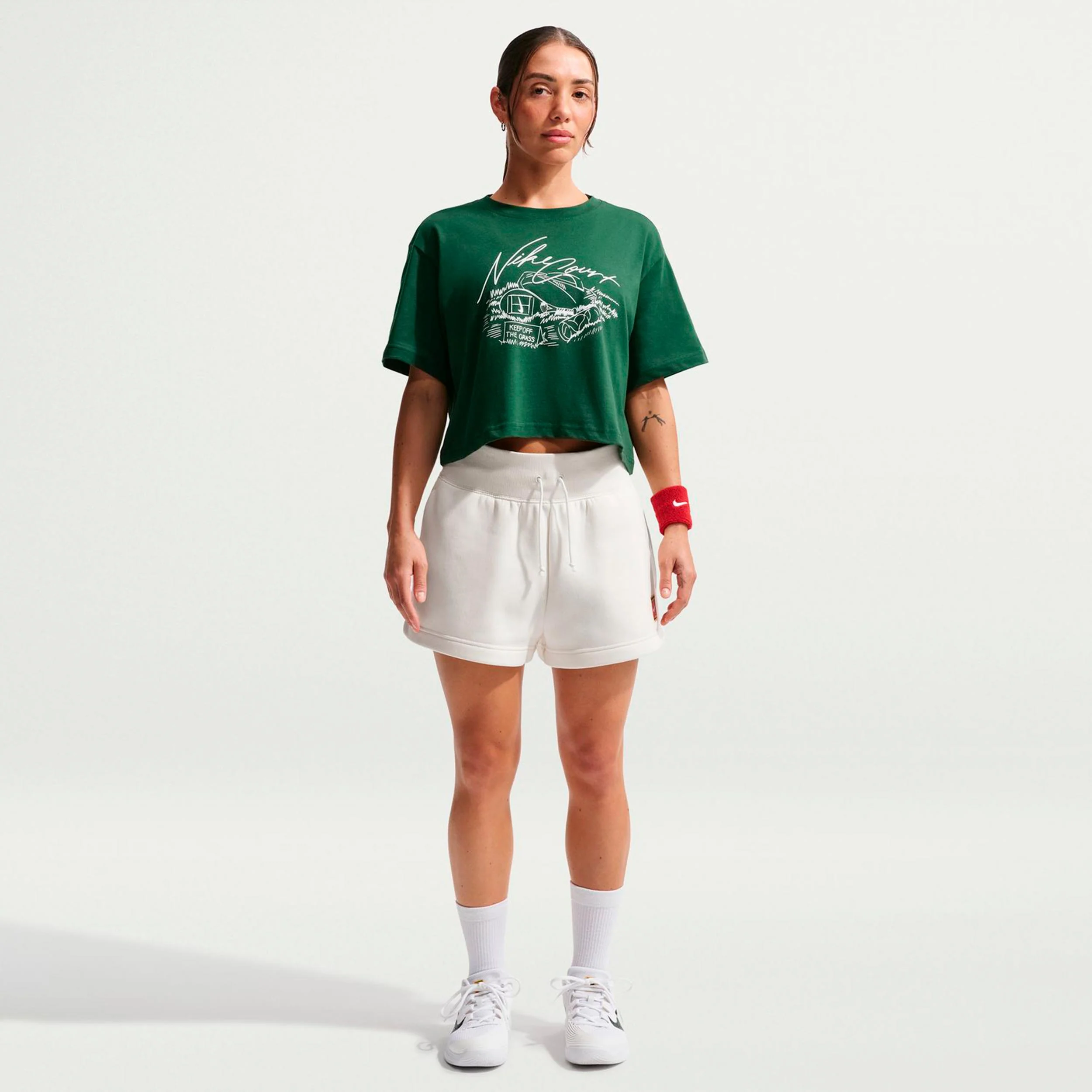 Slam Crop T-shirt Dames - donkergroen - Image 2