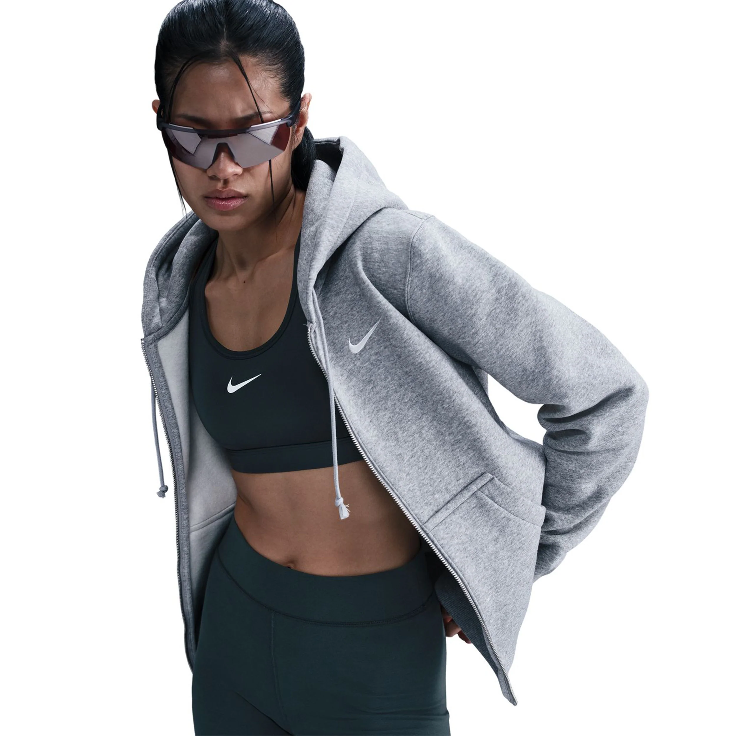 Sportswear Phoenix Fleece Full-Zip Sportjas Dames-Grijs - Image 3