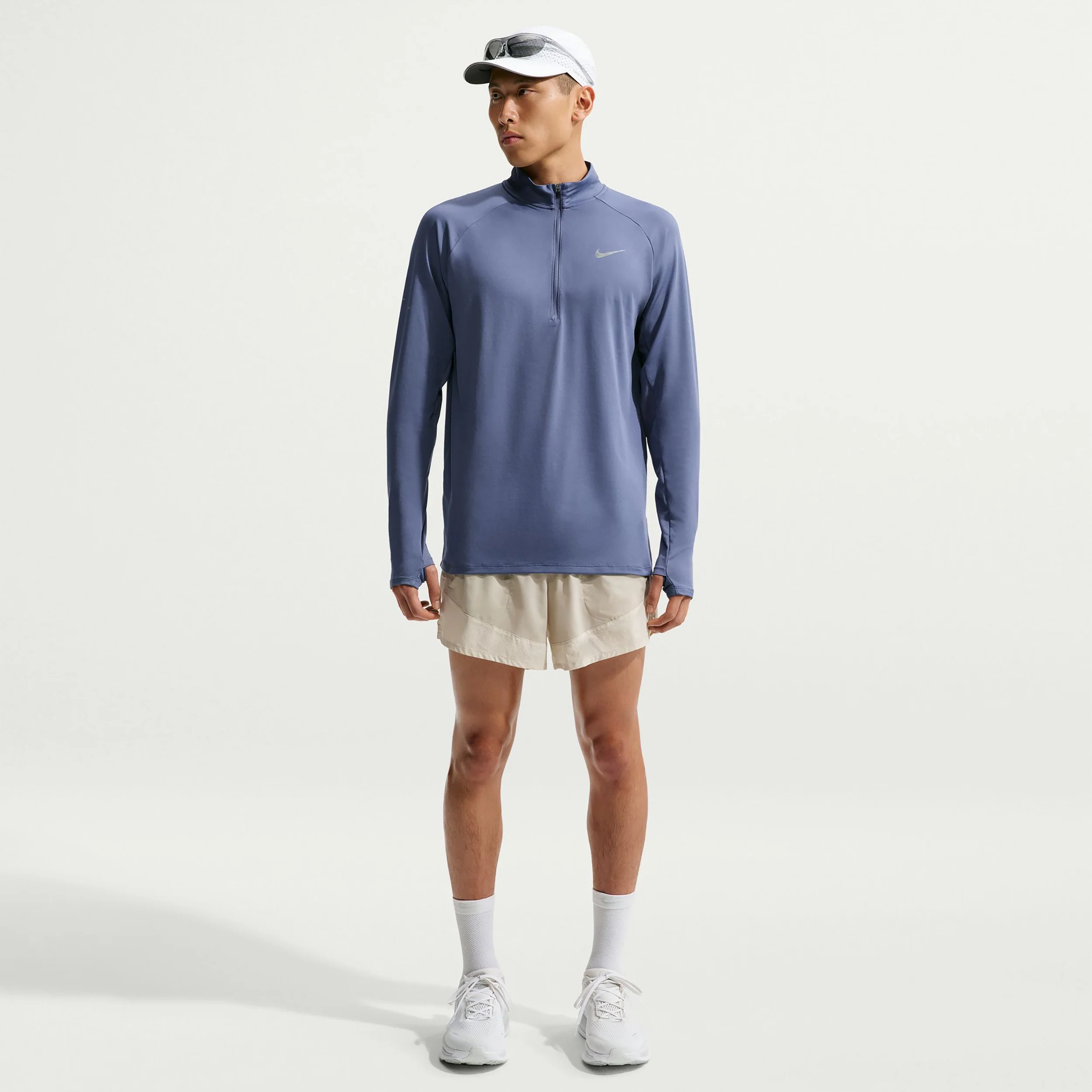 Stride Half-Zip  Hardloopshirt Heren - blauwgrijs, zilver - Image 3