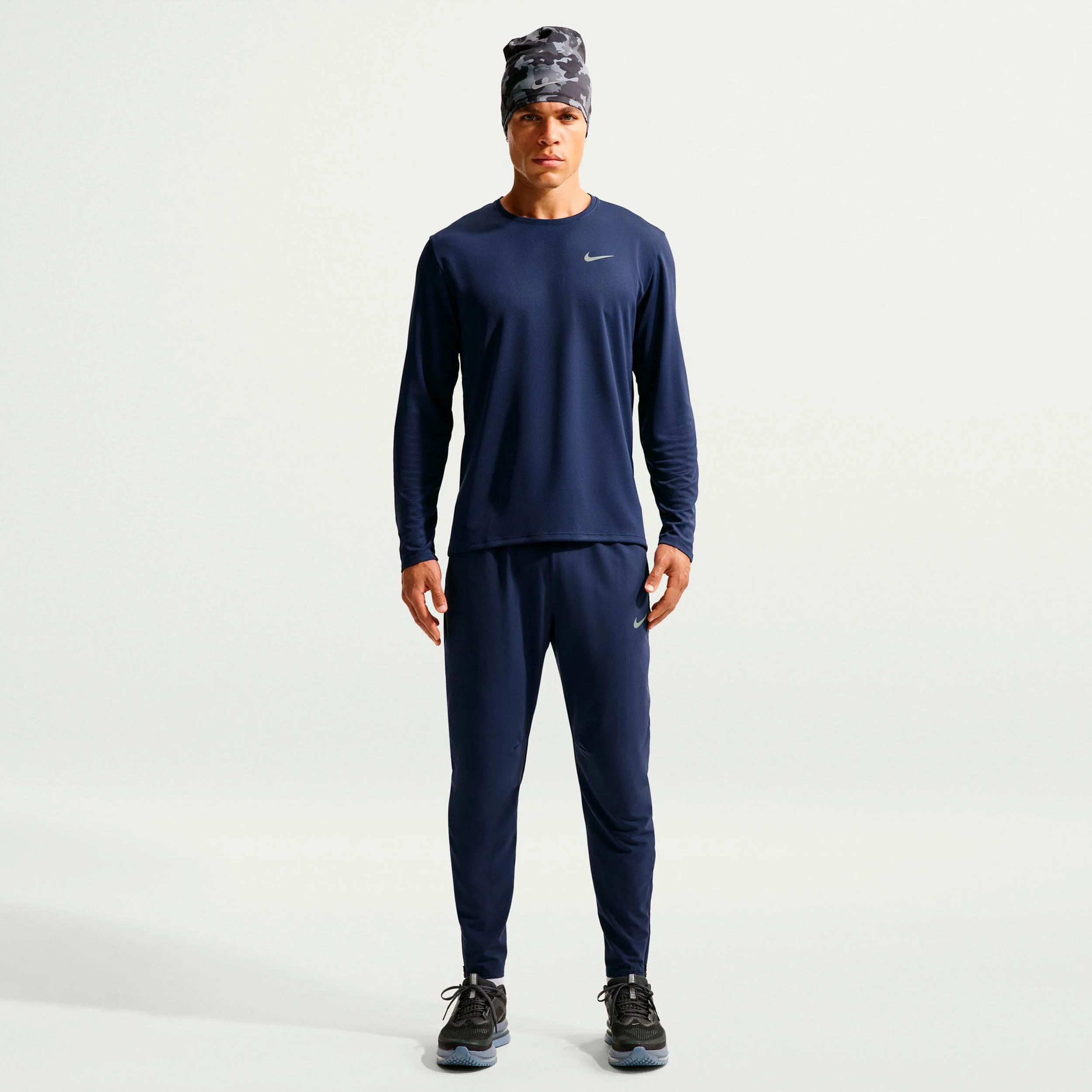 Stride Hardloopbroek Heren - donkerblauw, zilver - Image 2