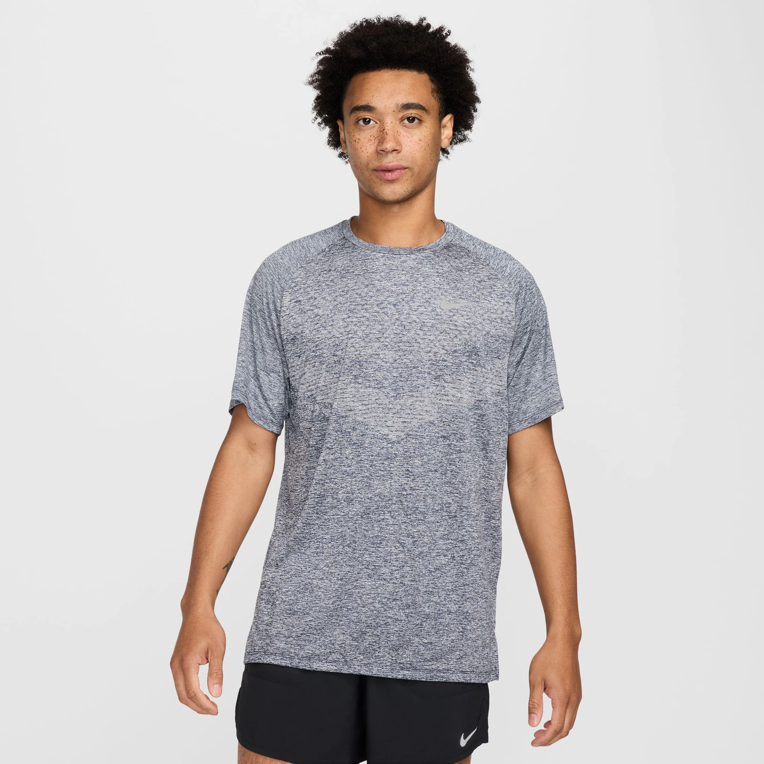 Stride Hardloopshirt Heren - blauwgrijs