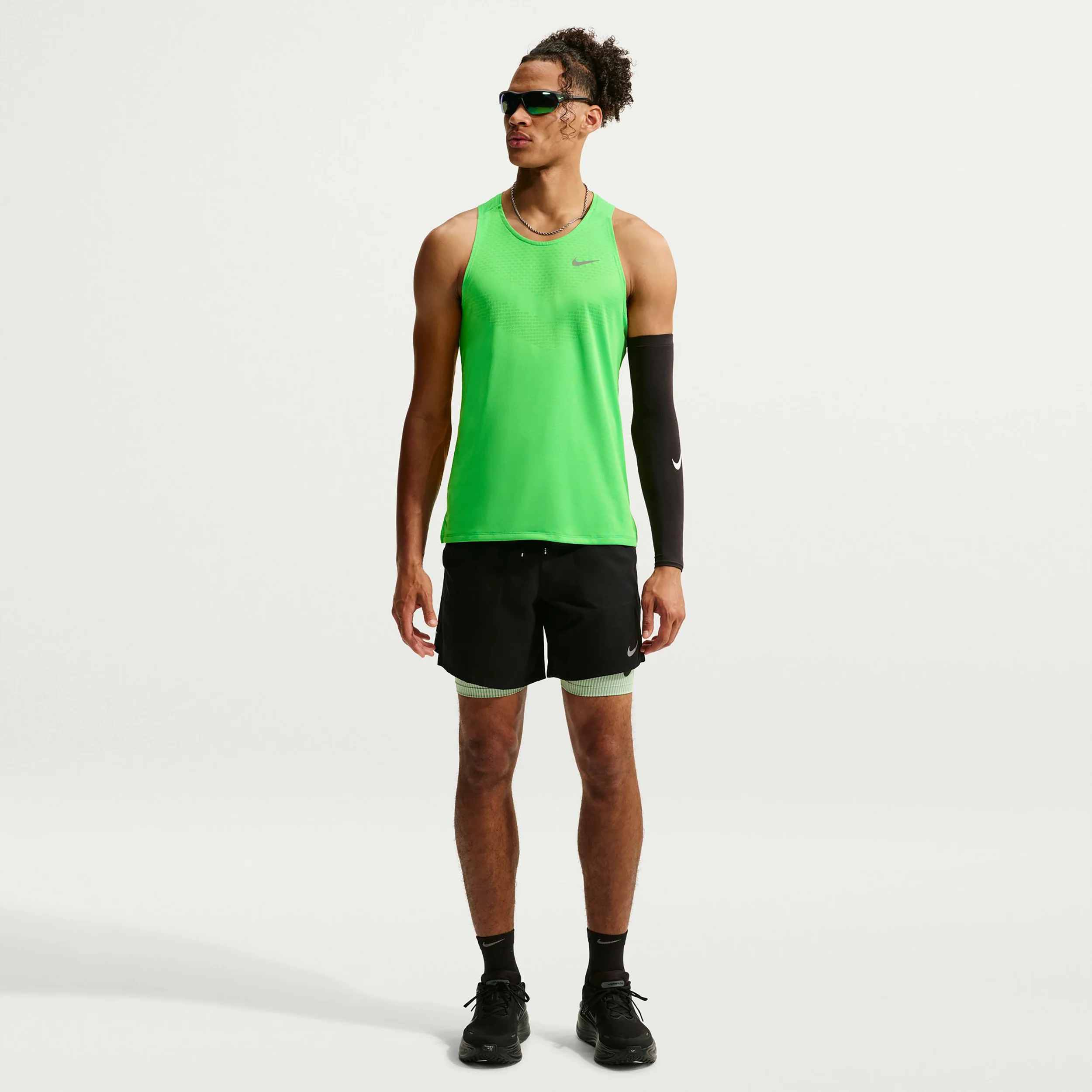 Stride Hardloopshirt Heren - groen, zilver - Image 3
