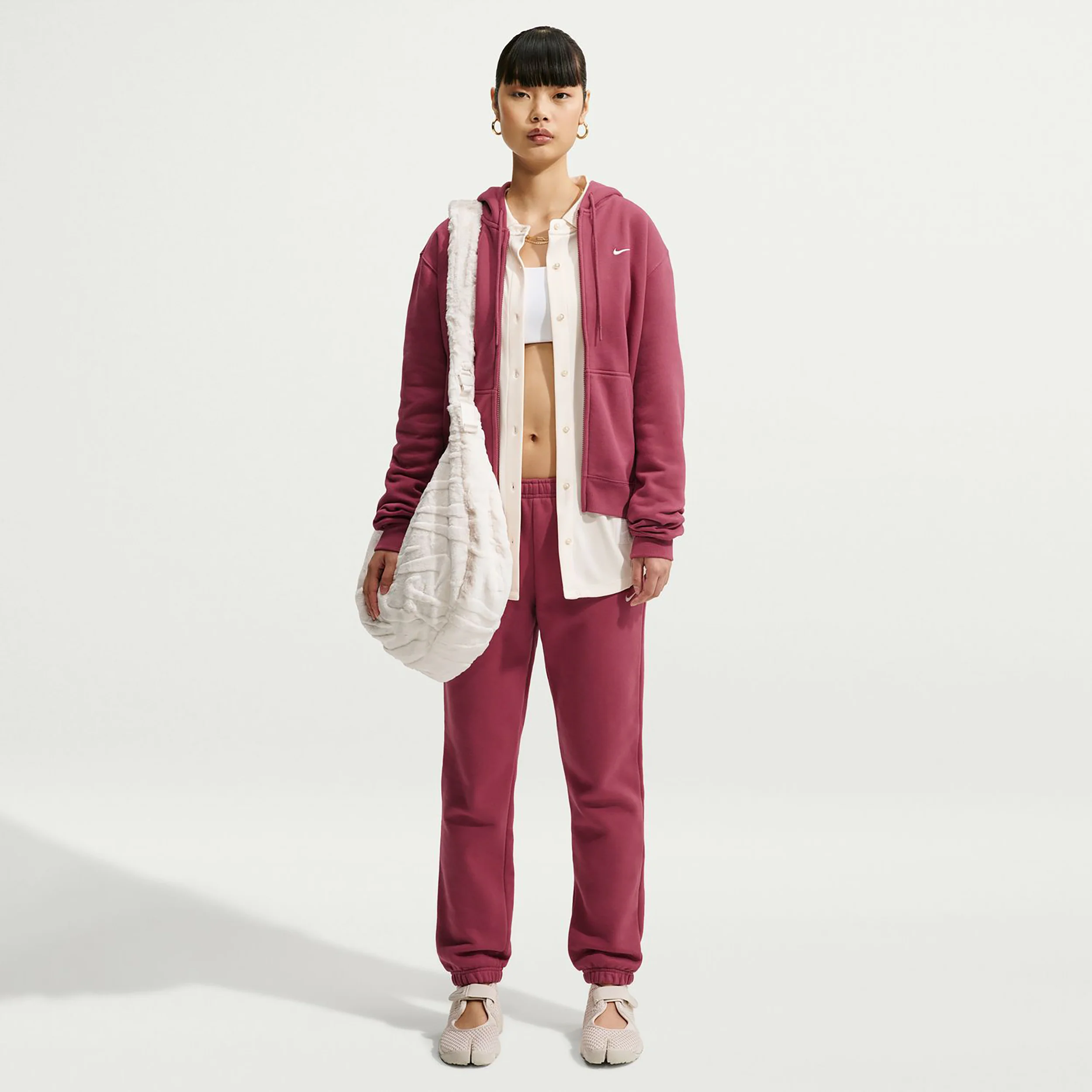 Studio Fleece Sportjas Dames - mauve