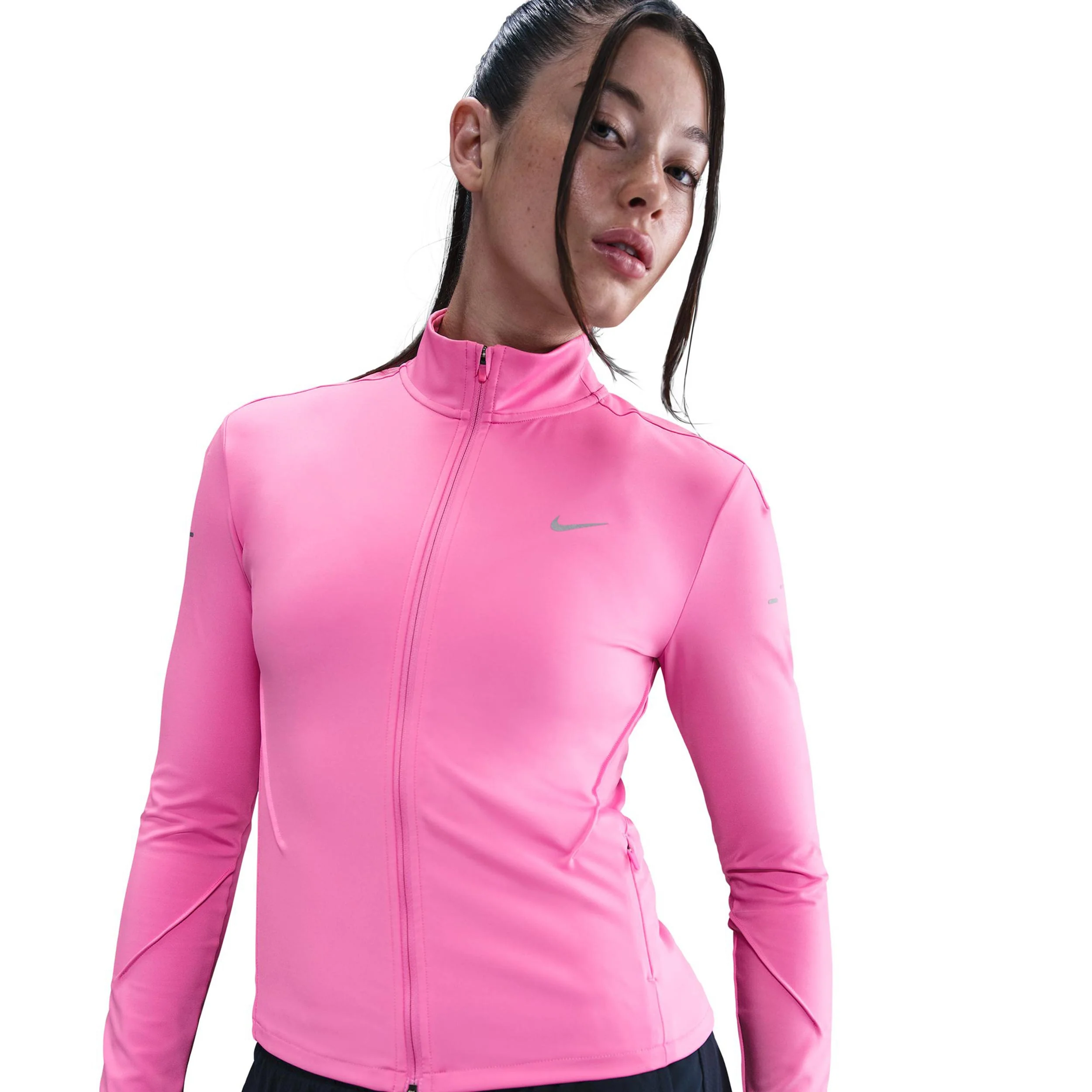 Swift Half-Zip Hardloopshirt Dames-Pink,Zilver - Image 4