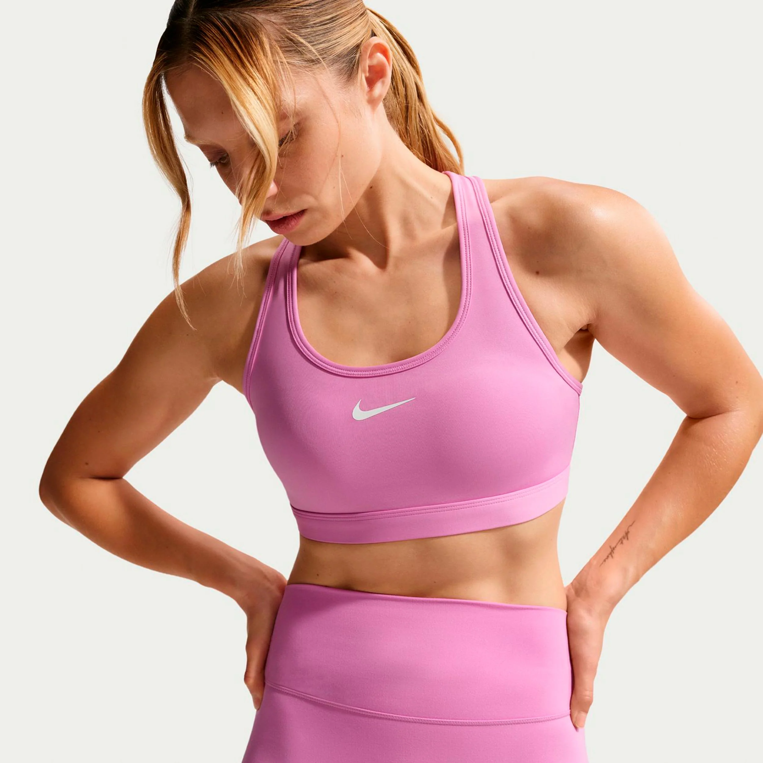 Swoosh Medium Sport-bh Dames - paars - Image 5