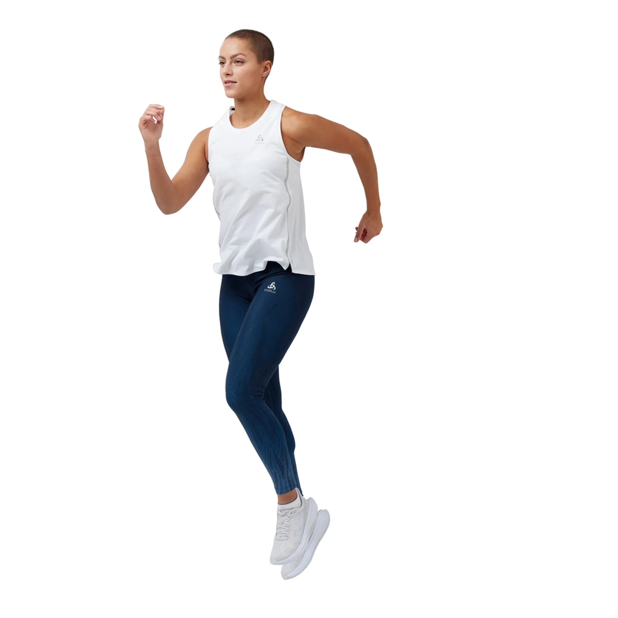Crew Neck Chill-Tech Hardloopshirt Dames-Wit - Image 3