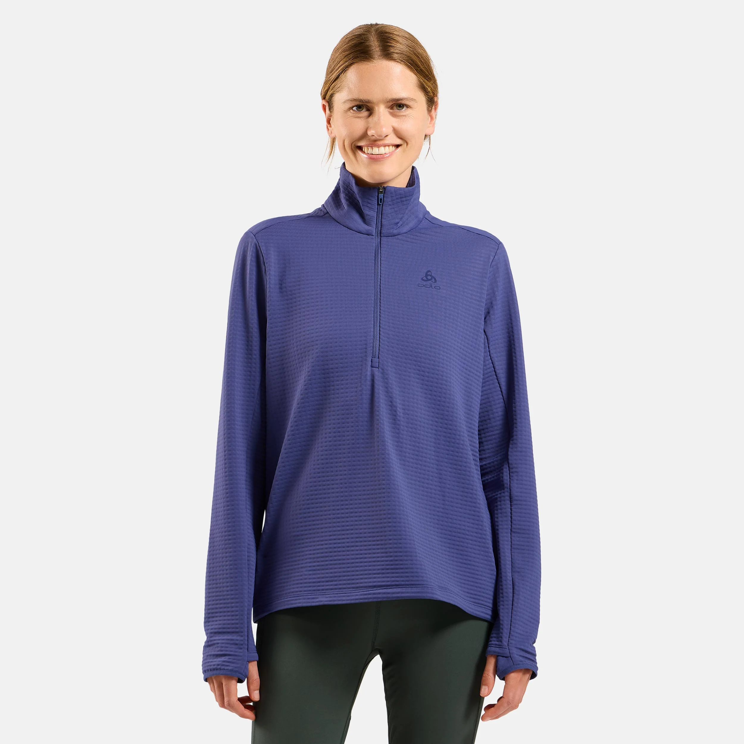 Essential Thermal Midlayer 1/2 Zip Hardloopshirt Dames - blauw - Image 3