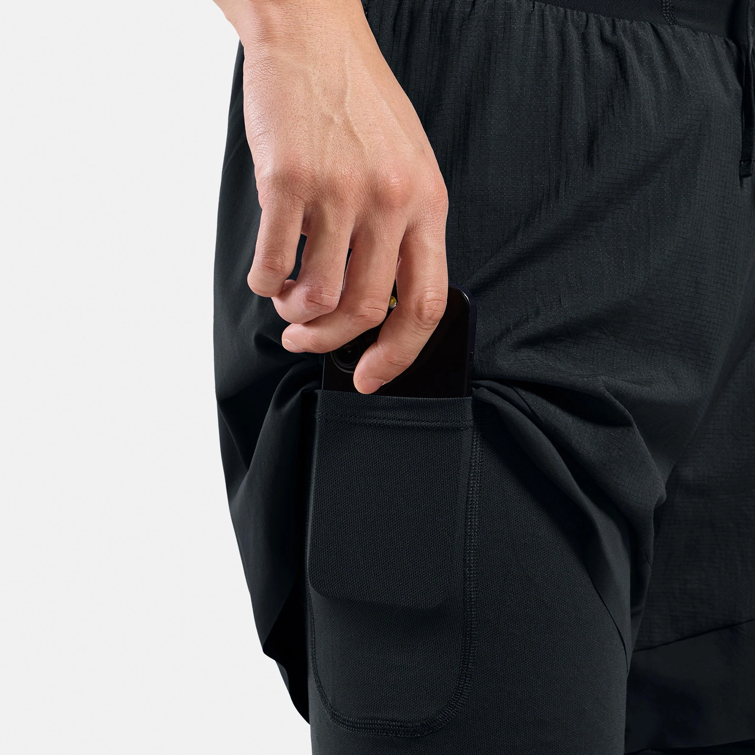 X-Alp Trail 6in 2in1 Hardloopshorts Heren-Zwart - Image 7