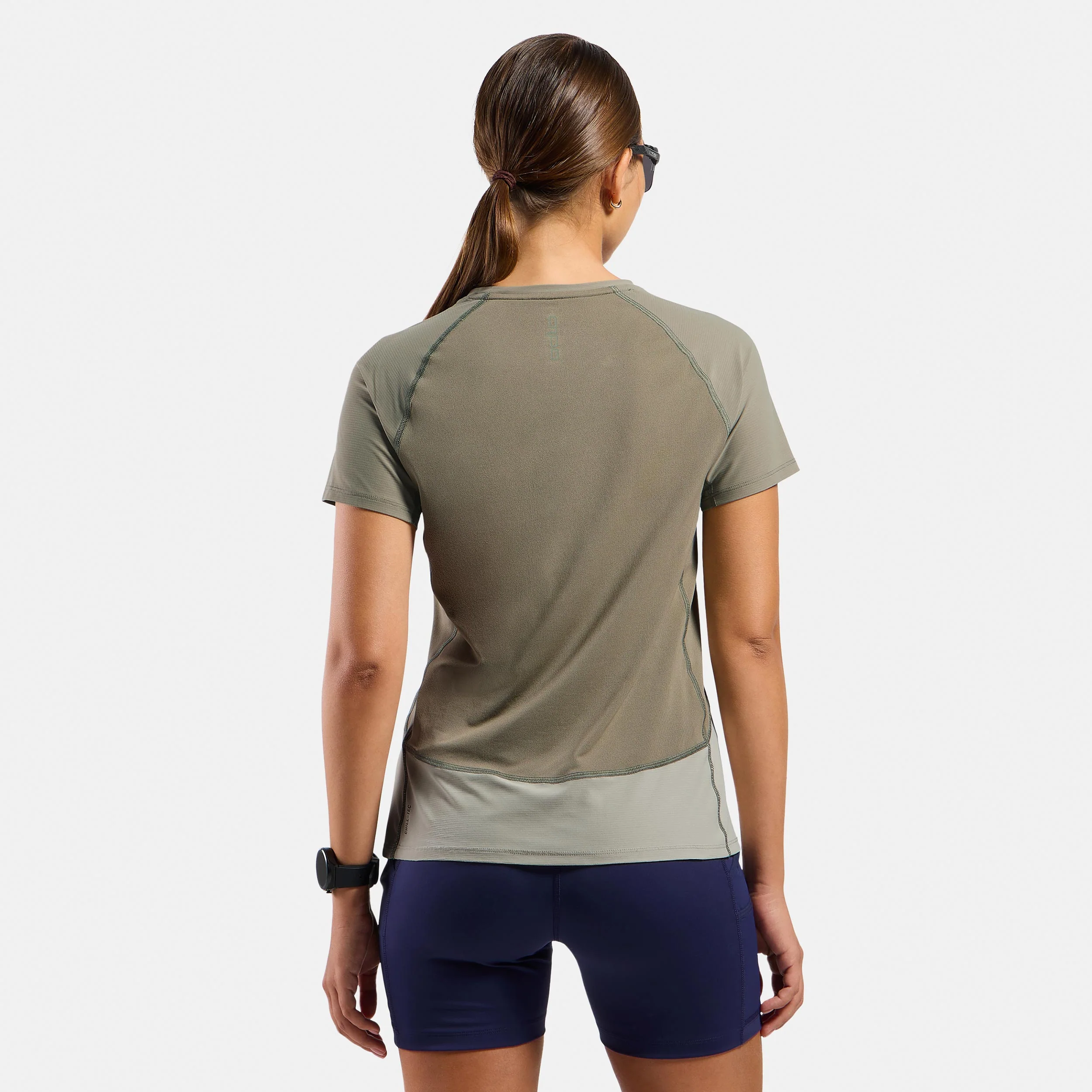X-Alp Trail Hardloopshirt Dames-grijs, olijf - Image 4