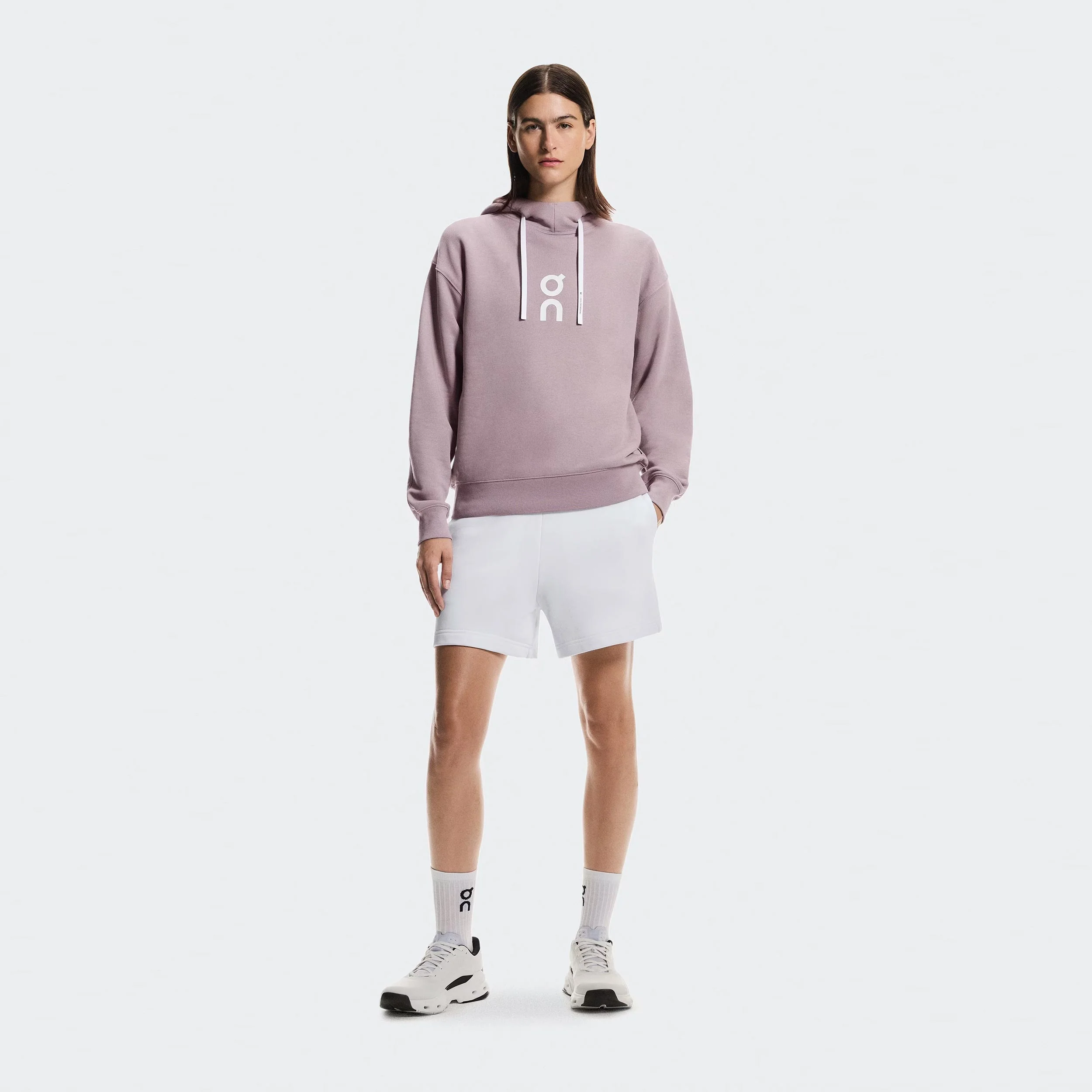 Club Sweater met capuchon Dames - mauve, wit - Image 2